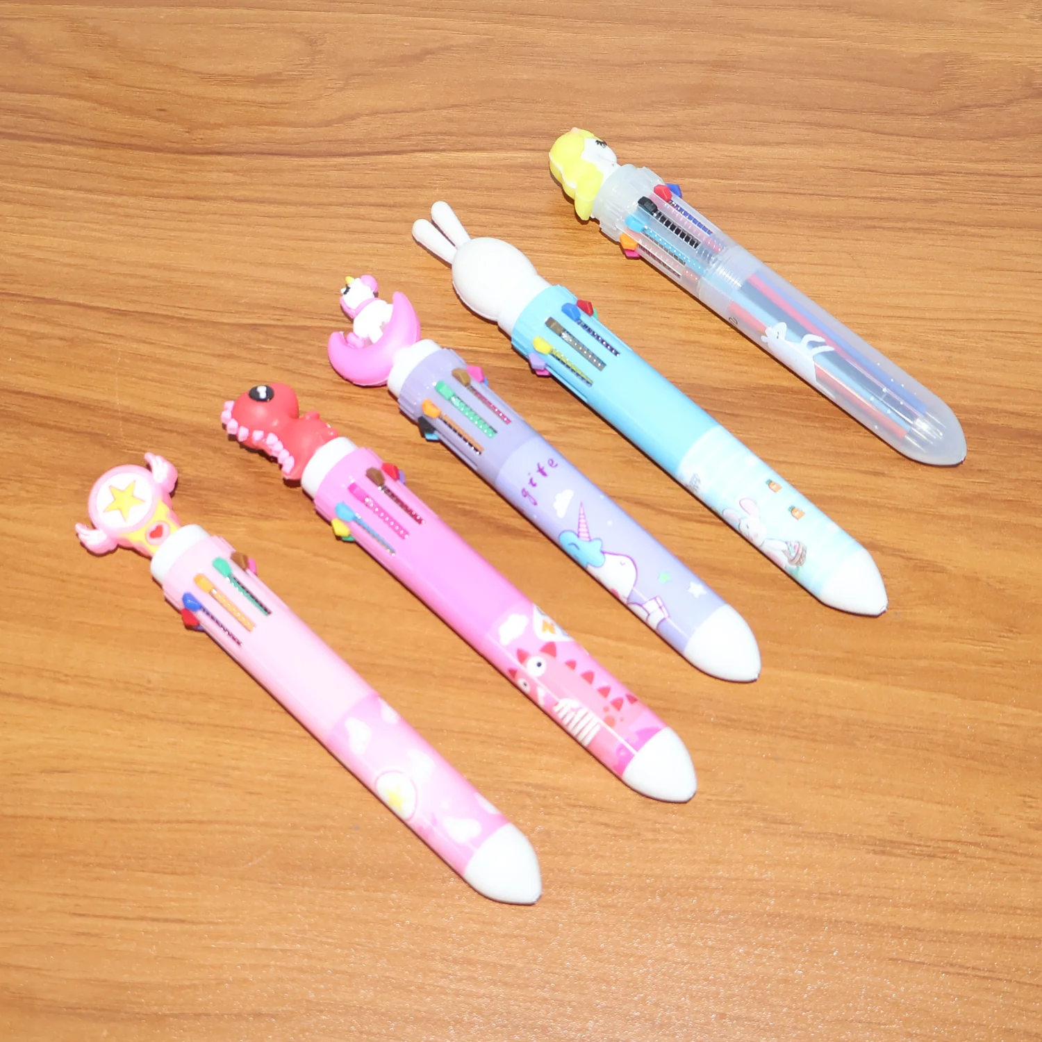 Cute Character Design 10-in-1 Multicolor Ball Pen (1 Pc) - Image 8