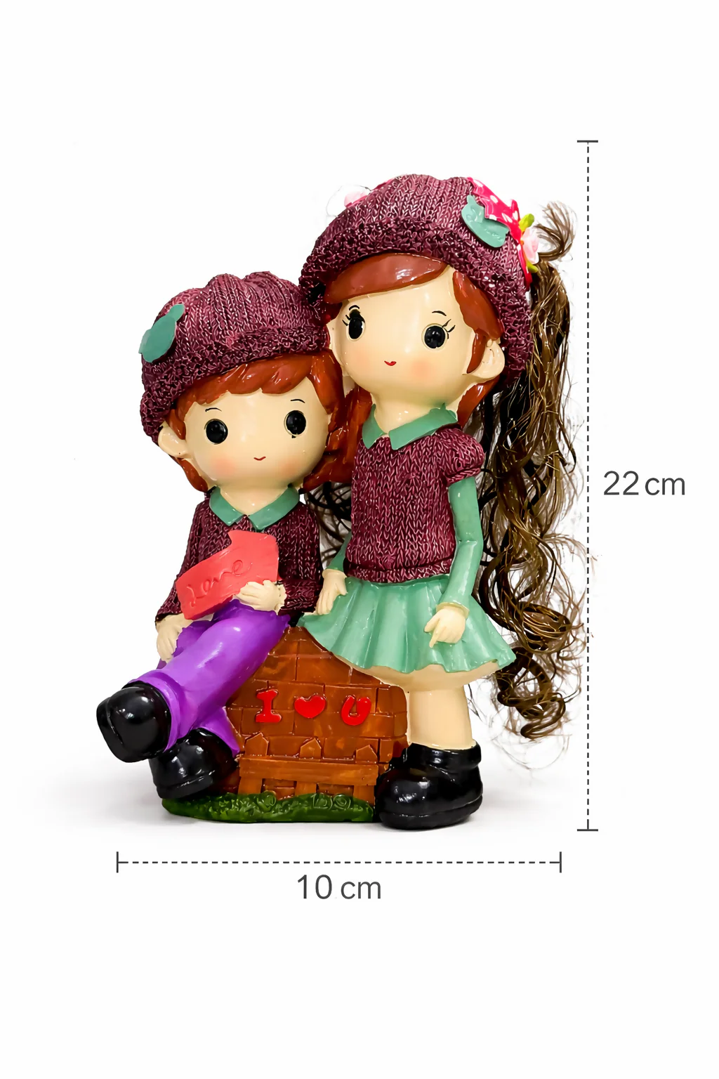 Cute Couple Love Showpiece Figurine for Home Decor Gift and Piggy Bank - Image 4