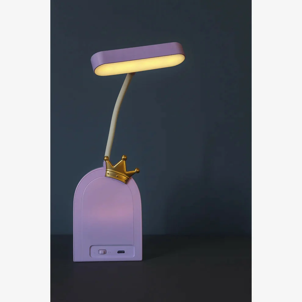 Cute Crown LED Desk Lamp with Soft Light & Flexible Neck - Image 3