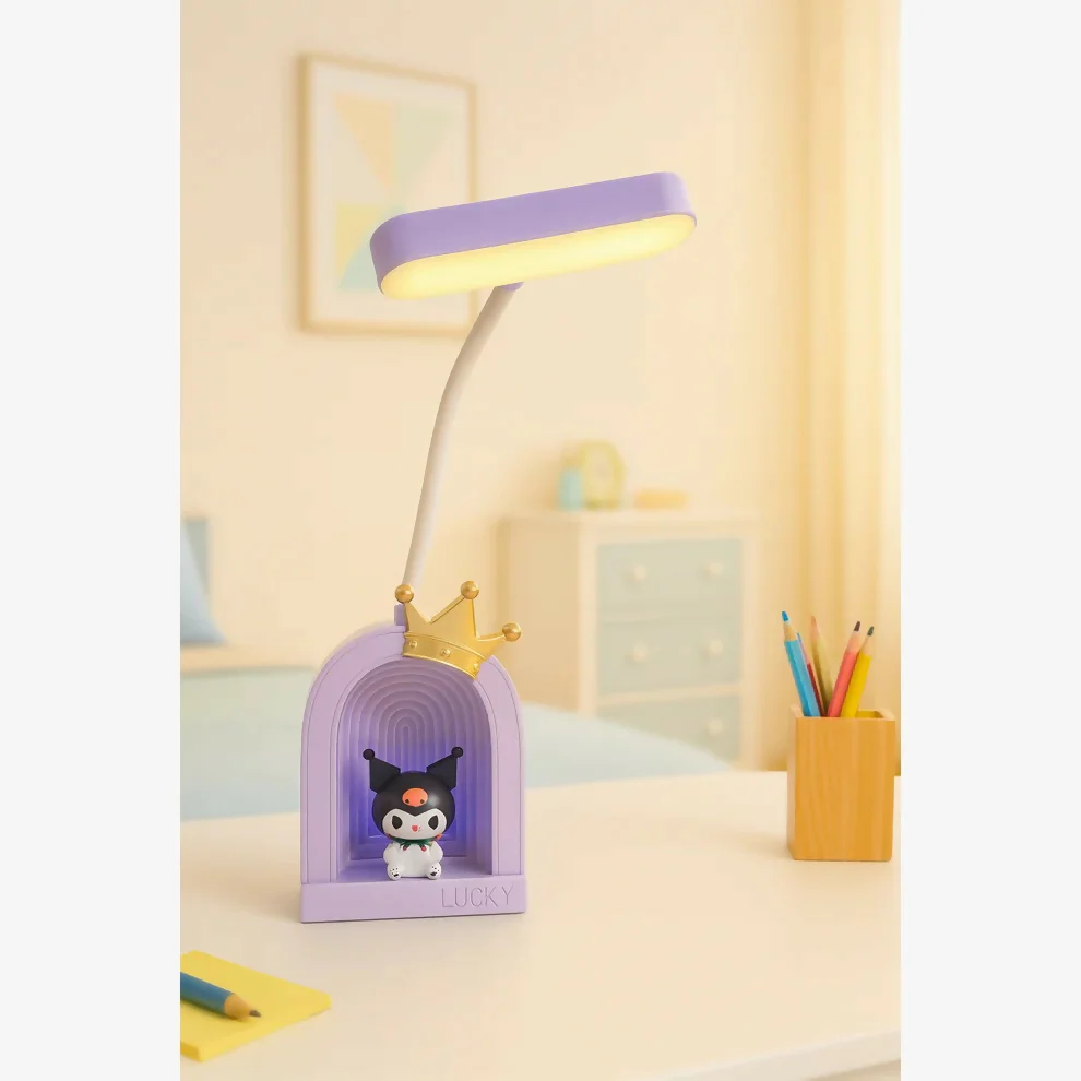Cute Crown LED Desk Lamp with Soft Light & Flexible Neck - Image 5
