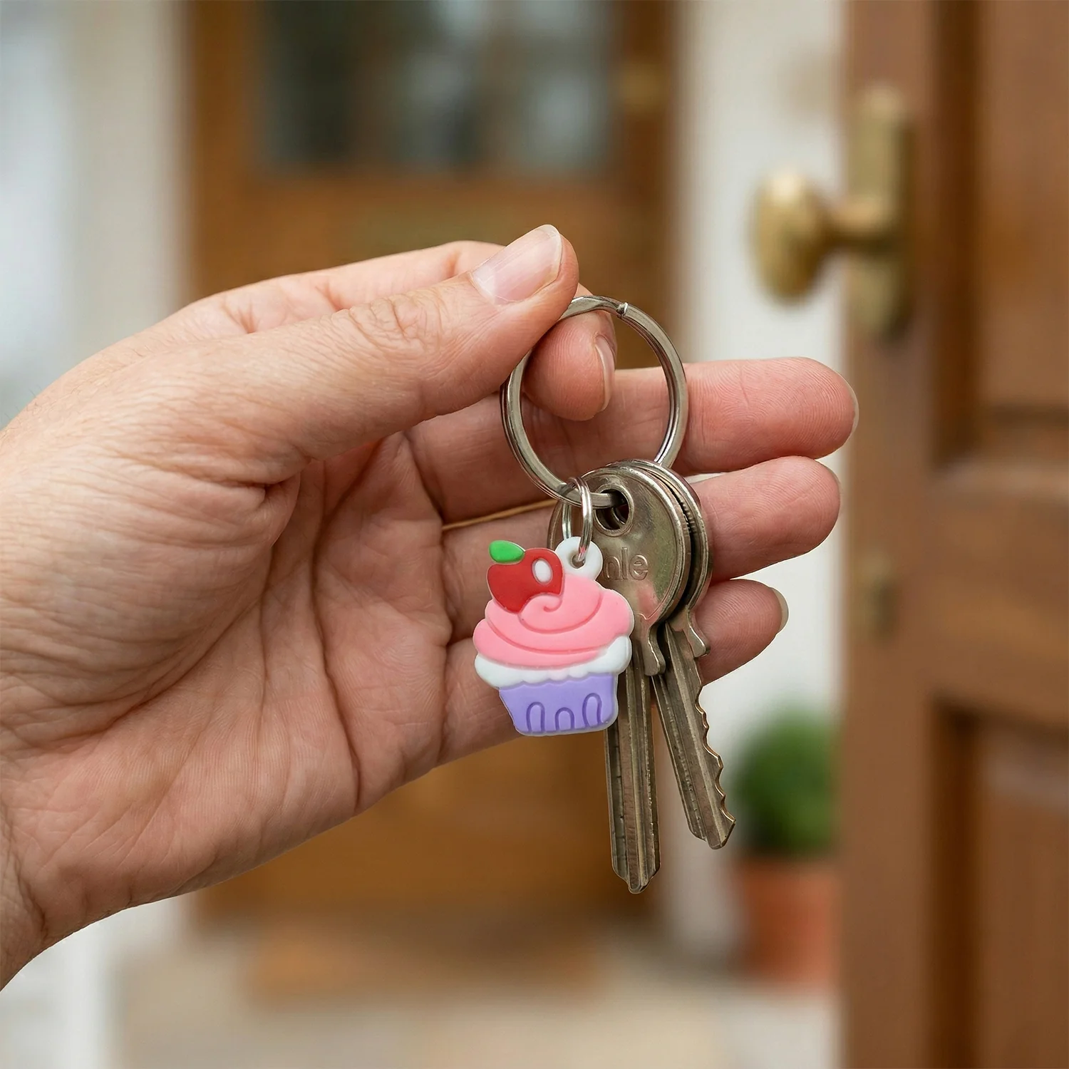 Cute Cupcake Shape Bag Charm Keychain Set (10 Pc) - Image 3