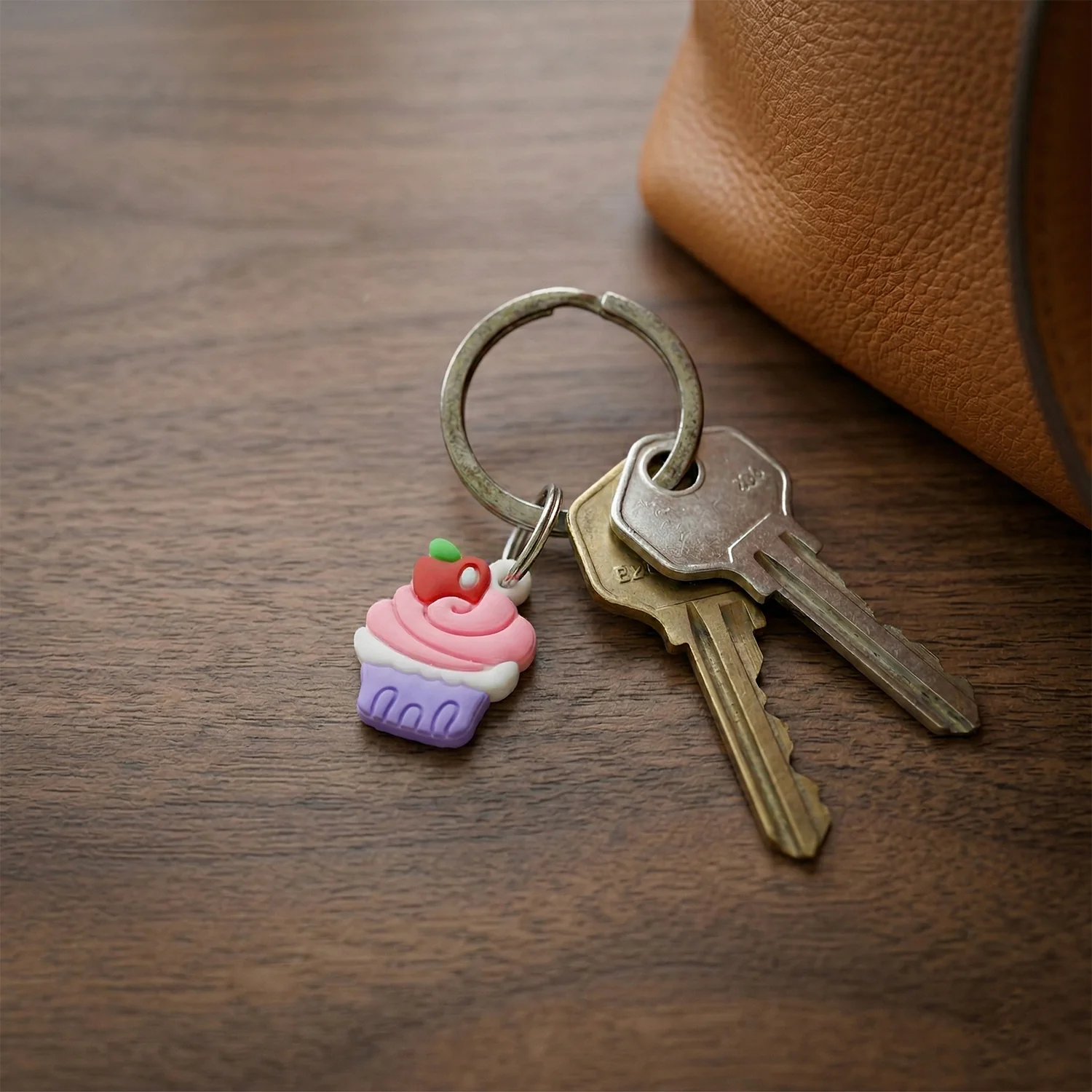 Cute Cupcake Shape Bag Charm Keychain Set (10 Pc) - Image 6