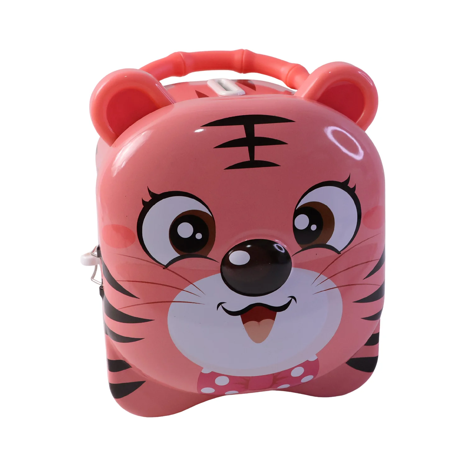 Cute Design Metal Piggy Bank with Lock and Key (1 Pc, Mix Design) - Image 5
