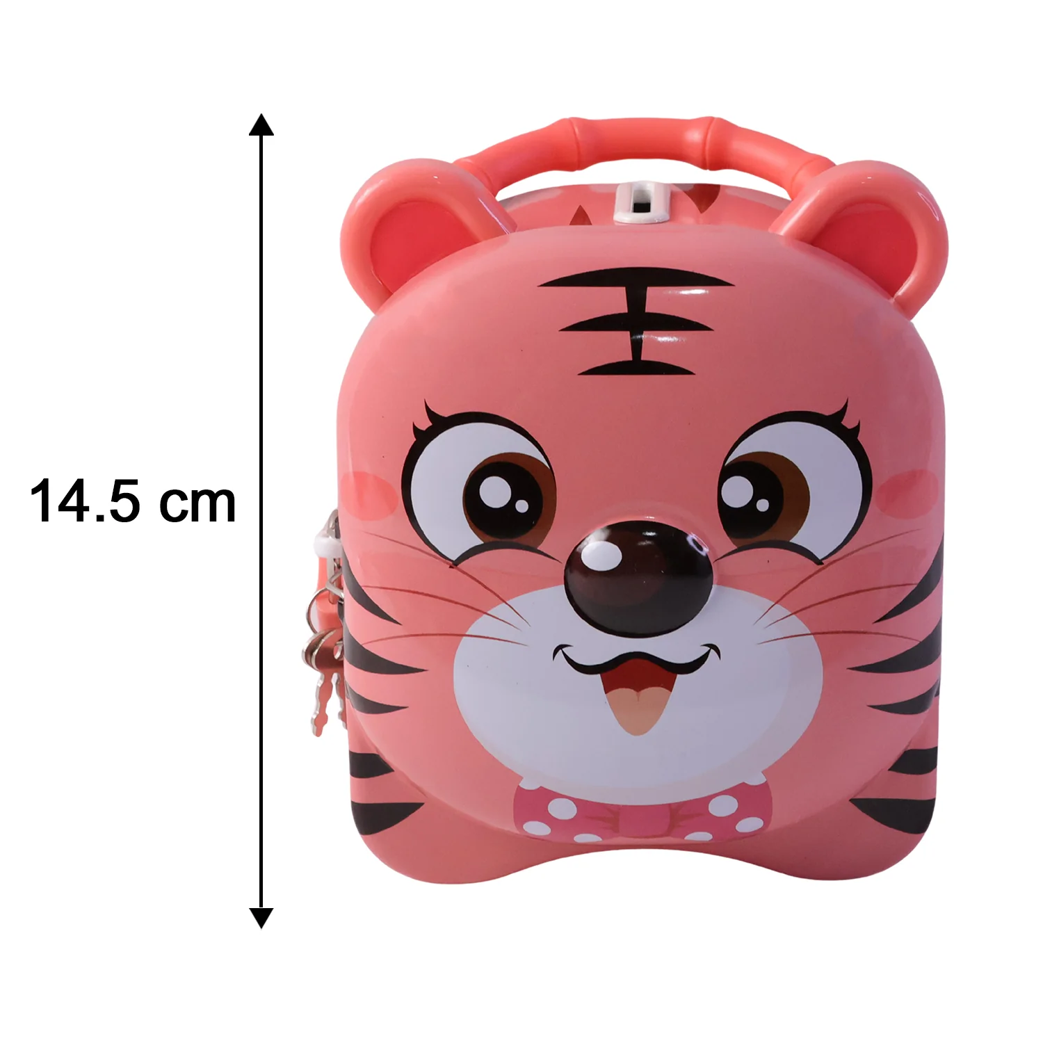 Cute Design Metal Piggy Bank with Lock and Key (1 Pc, Mix Design) - Image 6