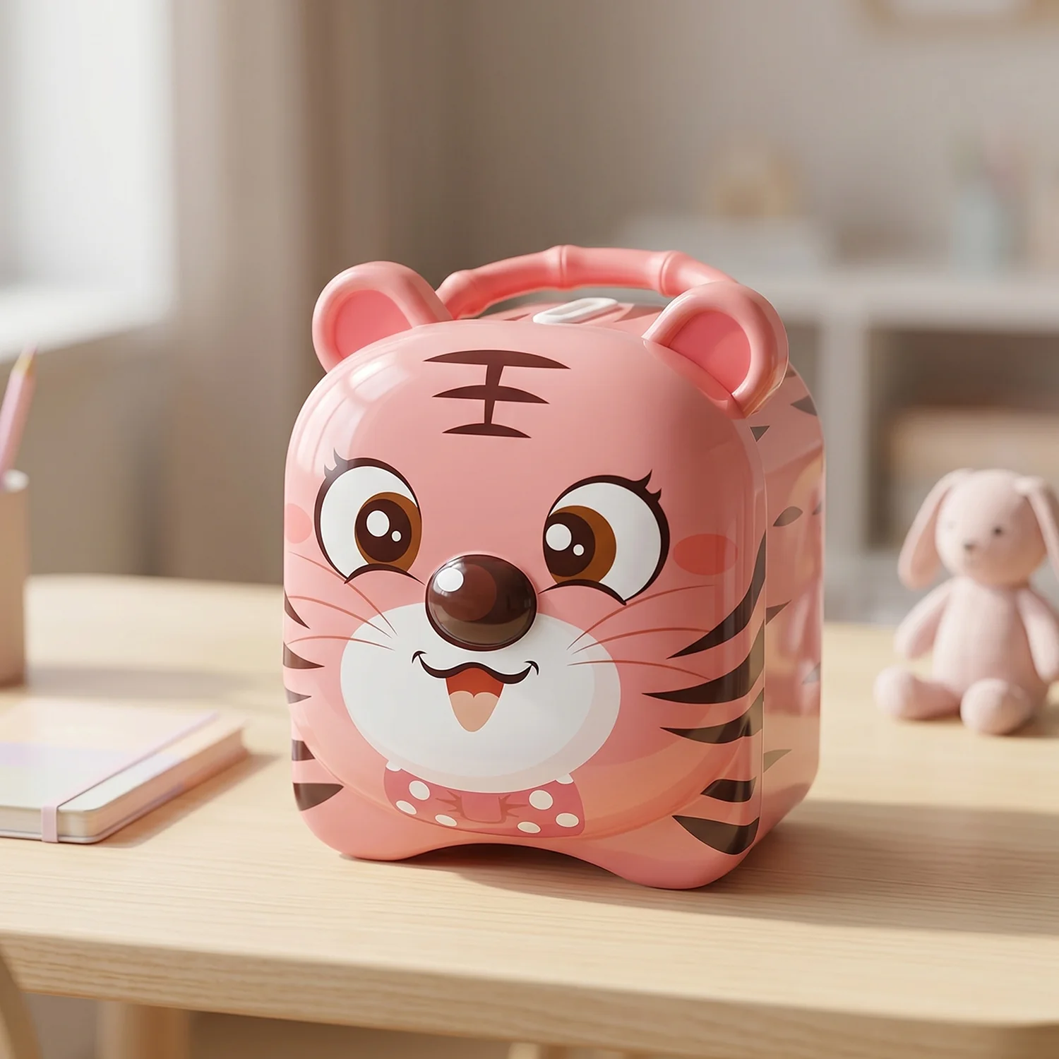 Cute Design Metal Piggy Bank with Lock and Key (1 Pc, Mix Design) - Image 8