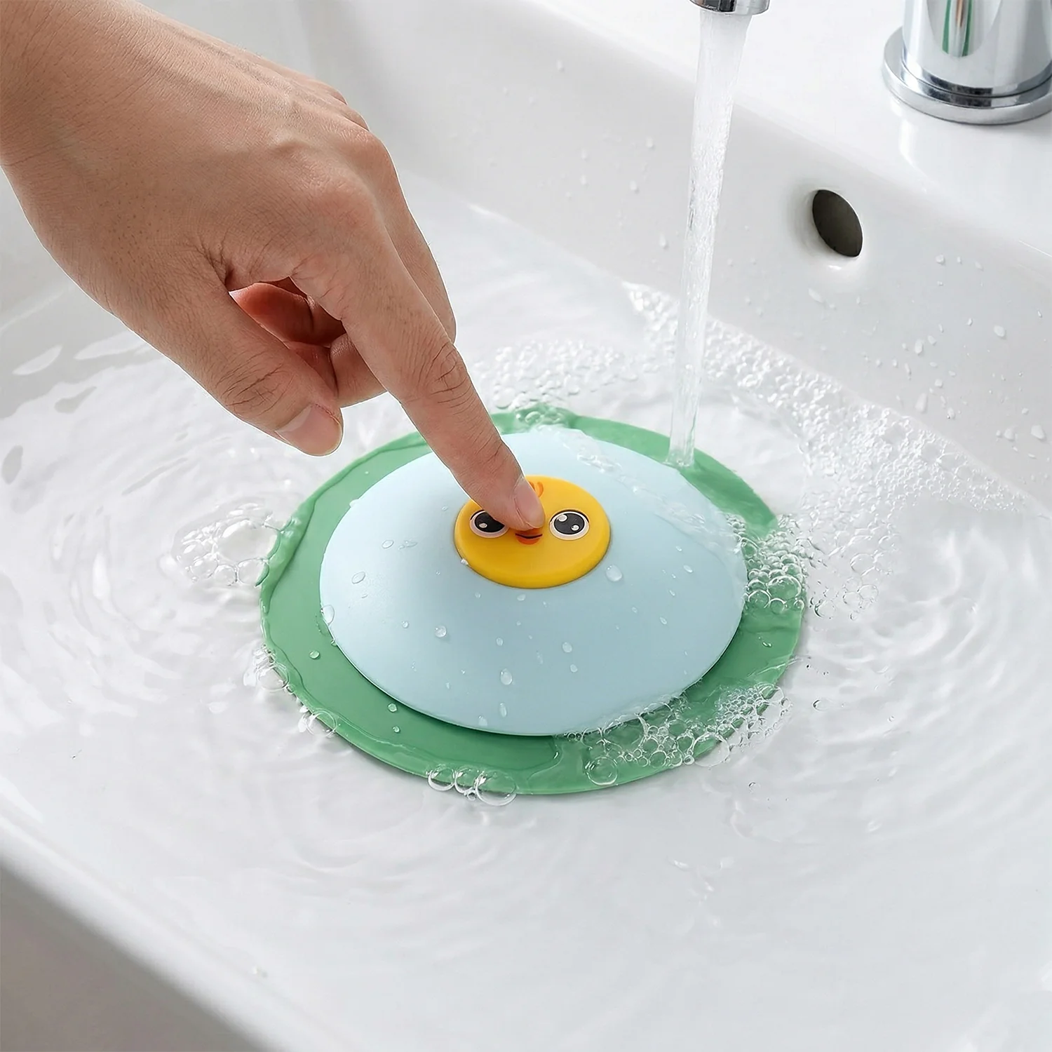 Cute Duck Design Silicone Sink Drain Stopper with Suction Base 1 Pc - Image 5