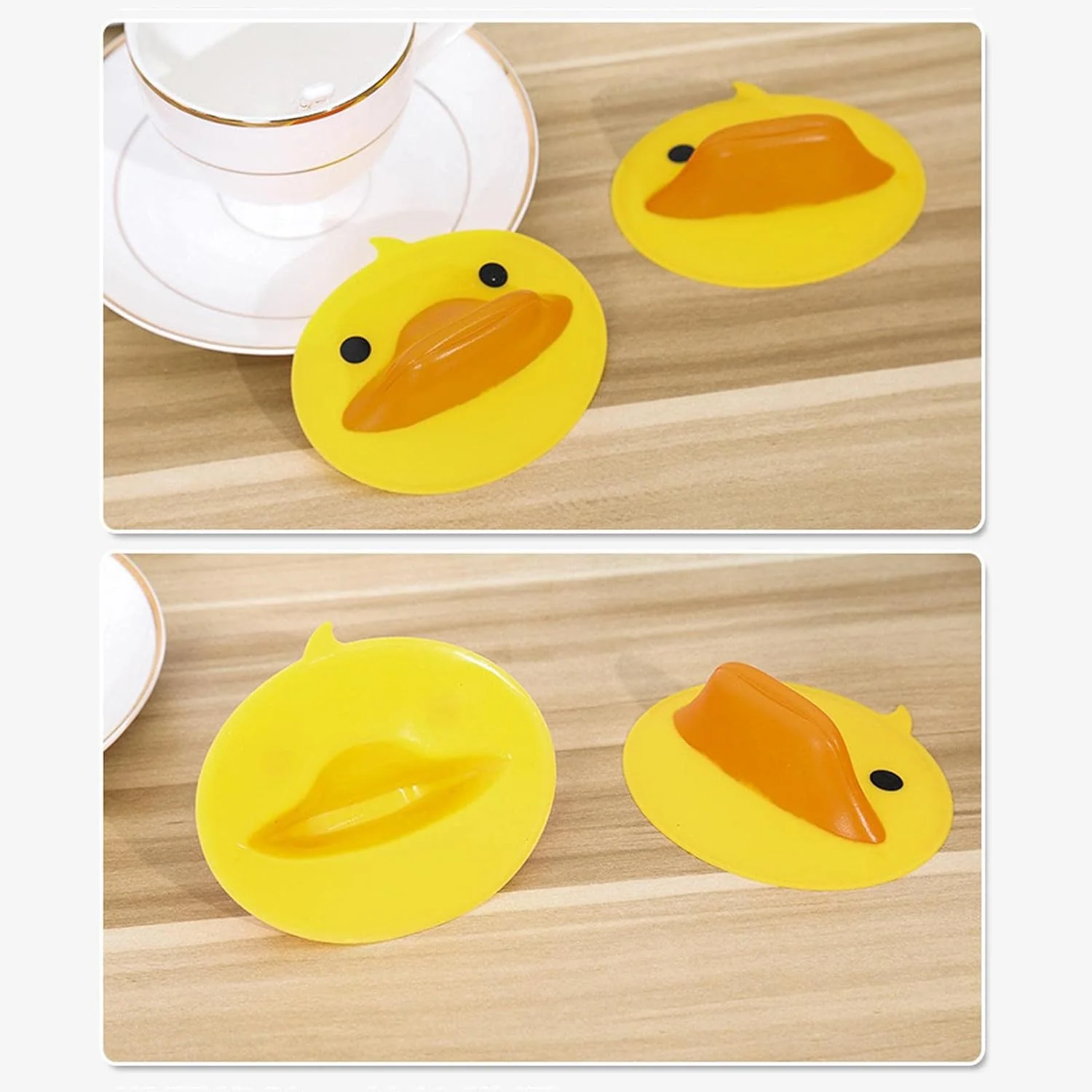 Cute Duck Shape Silicone Hot Pot Holder (2 Pc) - Image 4