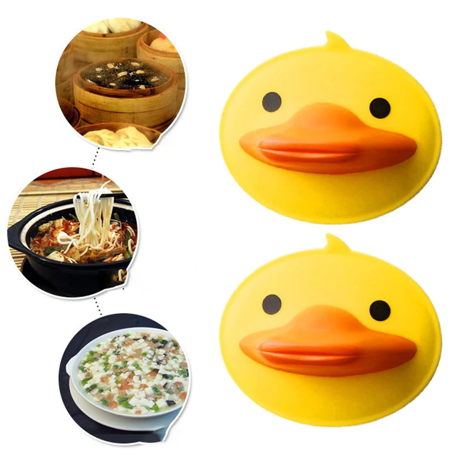 Cute Duck Shape Silicone Hot Pot Holder (2 Pc) - Image 8
