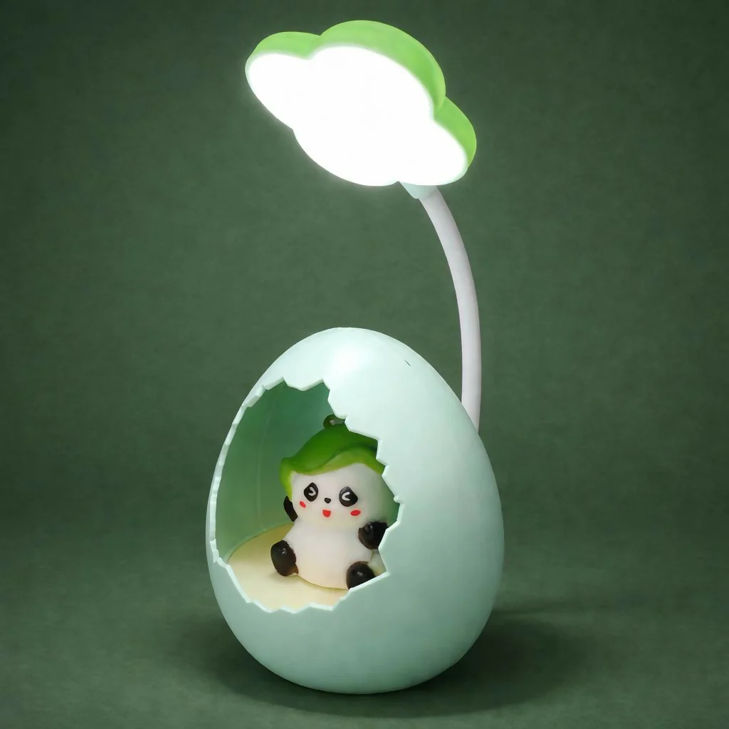 Cute Egg Panda LED Night Lamp with Cloud Light Desk Decor - Image 2