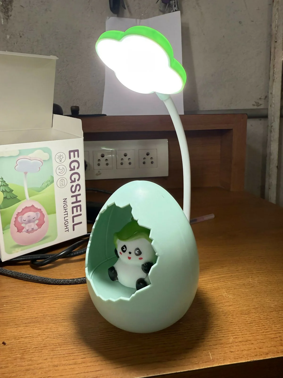 Cute Egg Panda LED Night Lamp with Cloud Light Desk Decor - Image 5