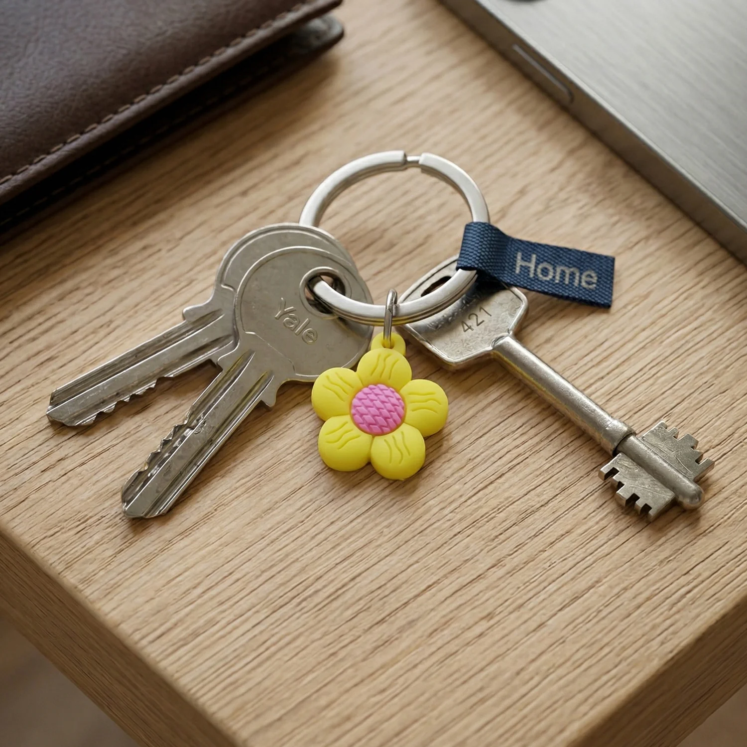 Cute Flower Shape Bag Charm Keychain Set (10 Pc Set) - Image 3