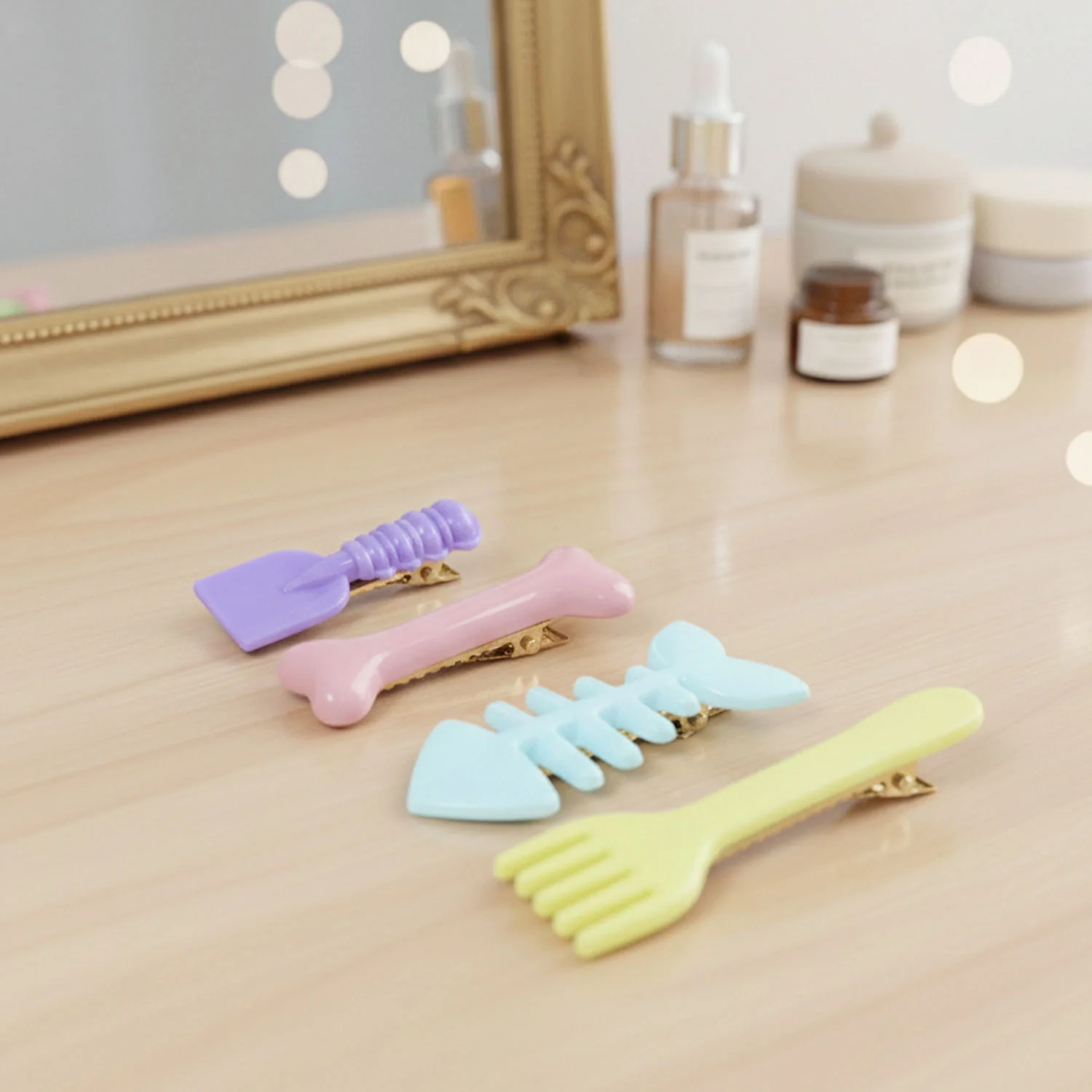 Cute Food Shape Hair Clip Set (4 Pc) - Image 4