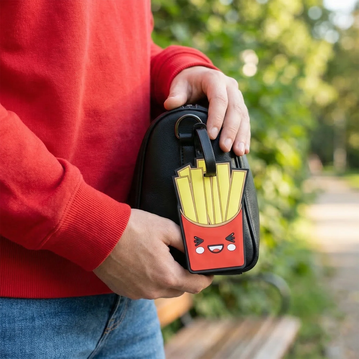 Cute French Fries Design Travel Identification Luggage Bag Tag - Image 4