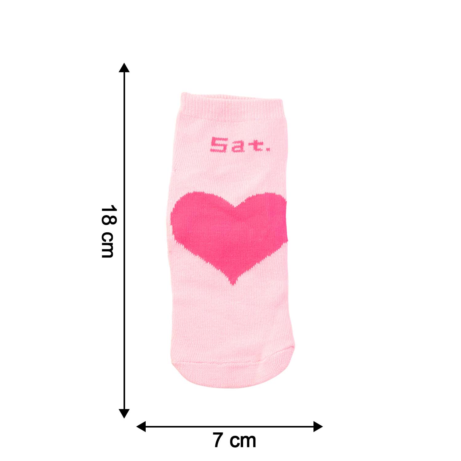 Cute Heart Print Ankle-Length Socks (1 Pair) - Image 4