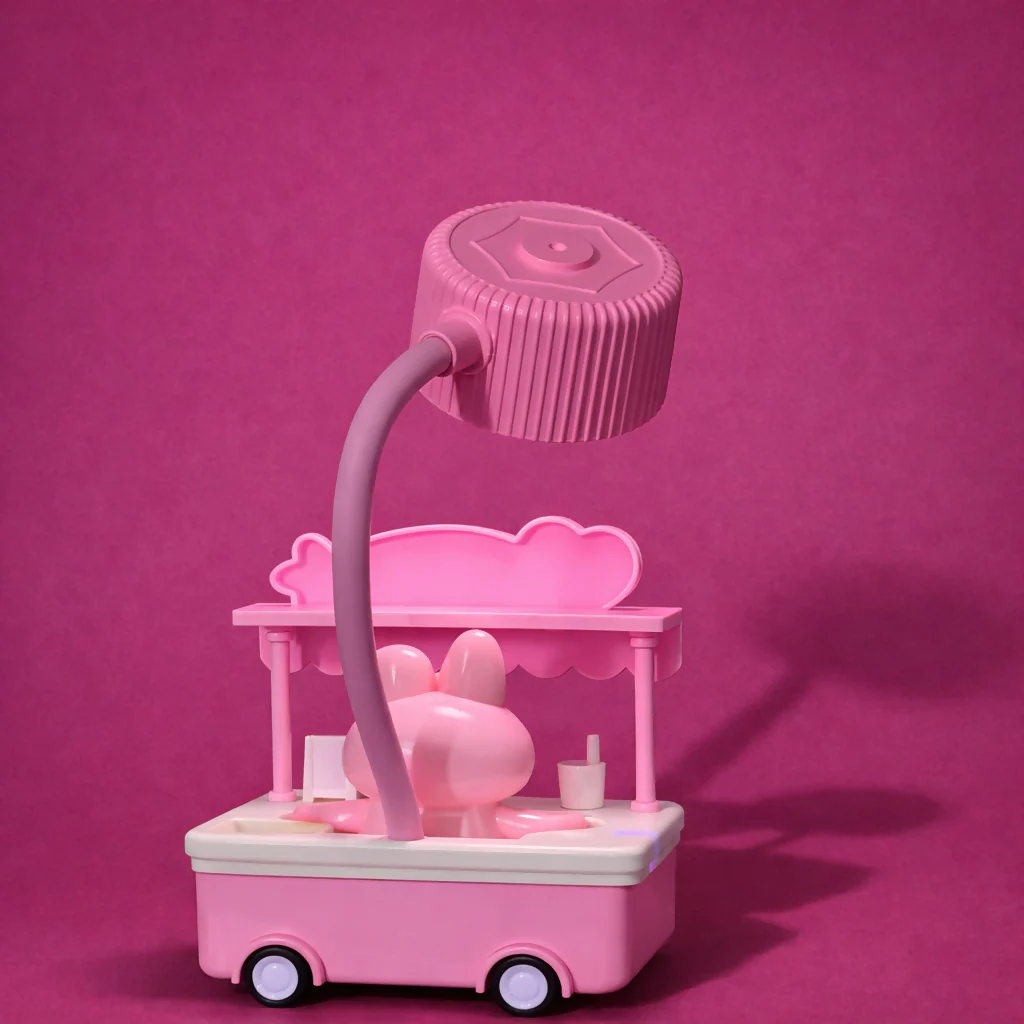 Cute Ice Cream Cart Night Lamp with Flexible Neck Desk Light for Kids Room - Image 4