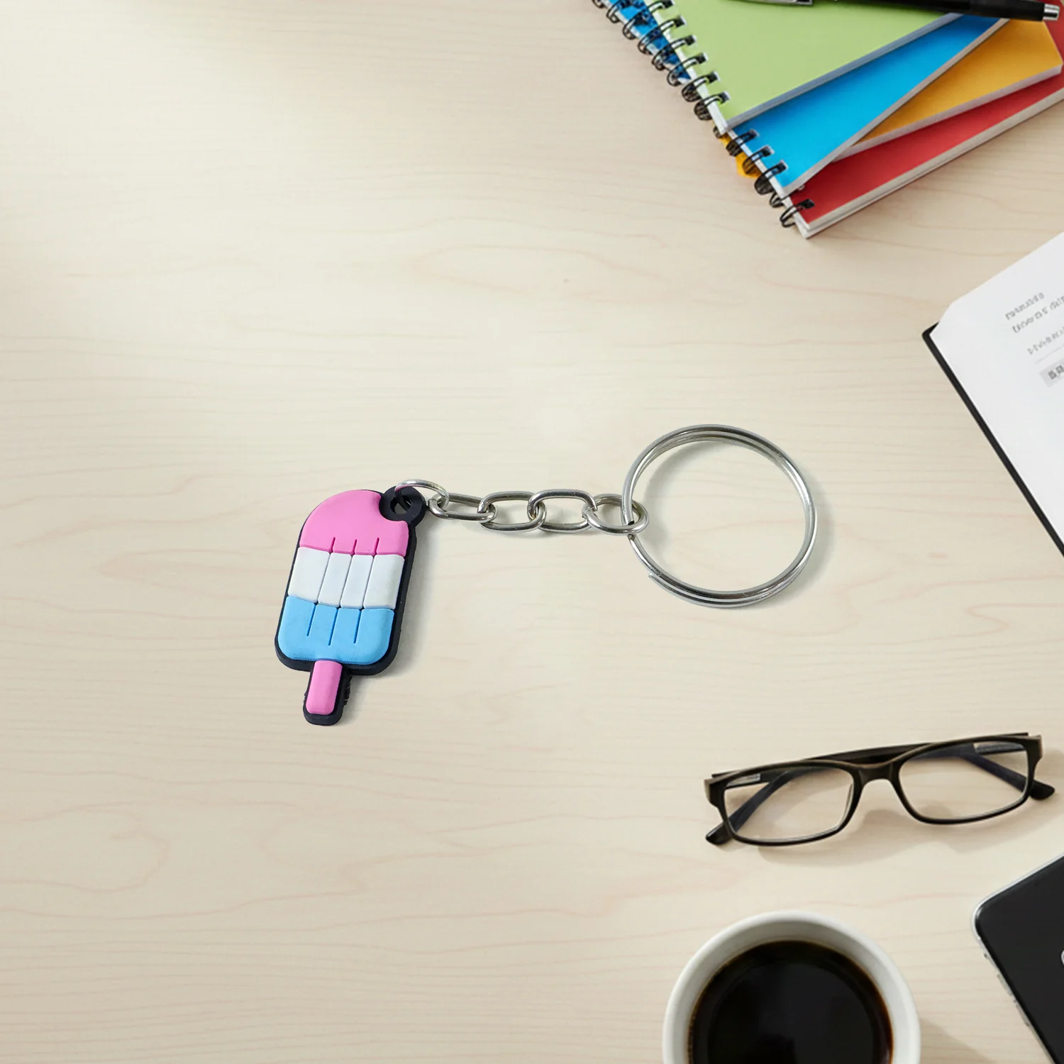 Cute Ice Cream Popsicle Shape Cartoon Keychain (1 Pc) - Image 7