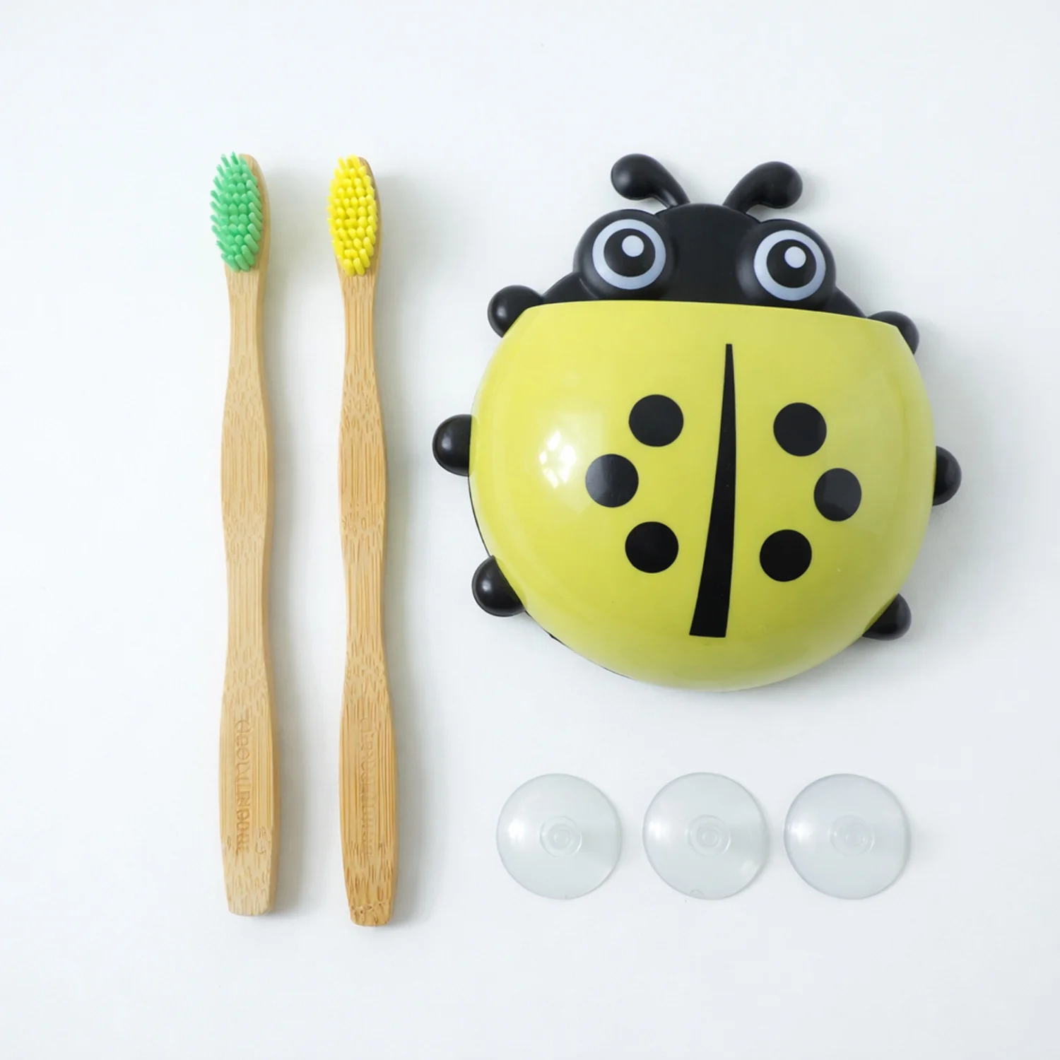 Cute ladybug toothbrush holder with toothbrush combo set - Image 5