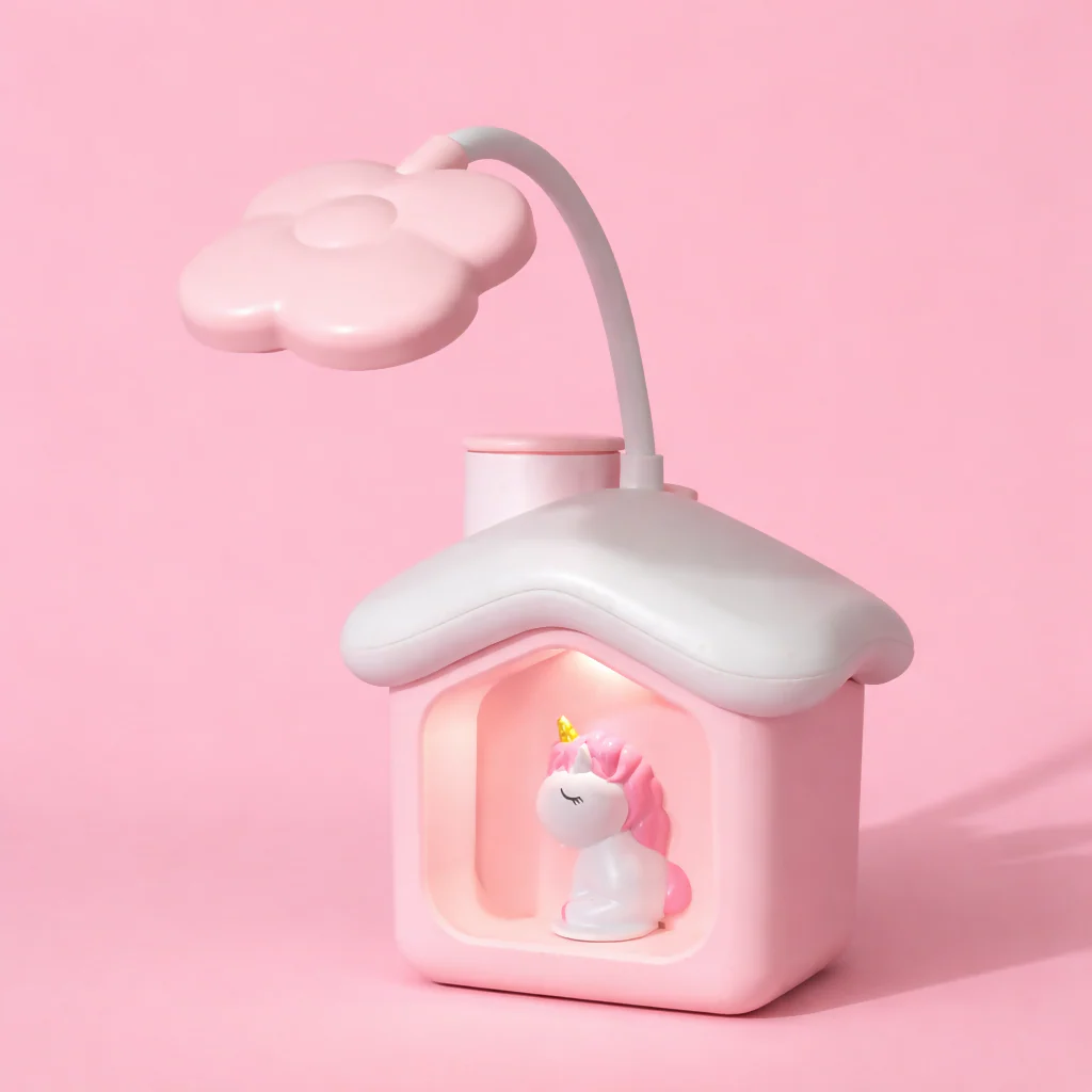 Cute LED Desk Lamp with Storage Box, Kids Study Night Light for Bedroom (PIGGY BANK LAMP) - Image 4