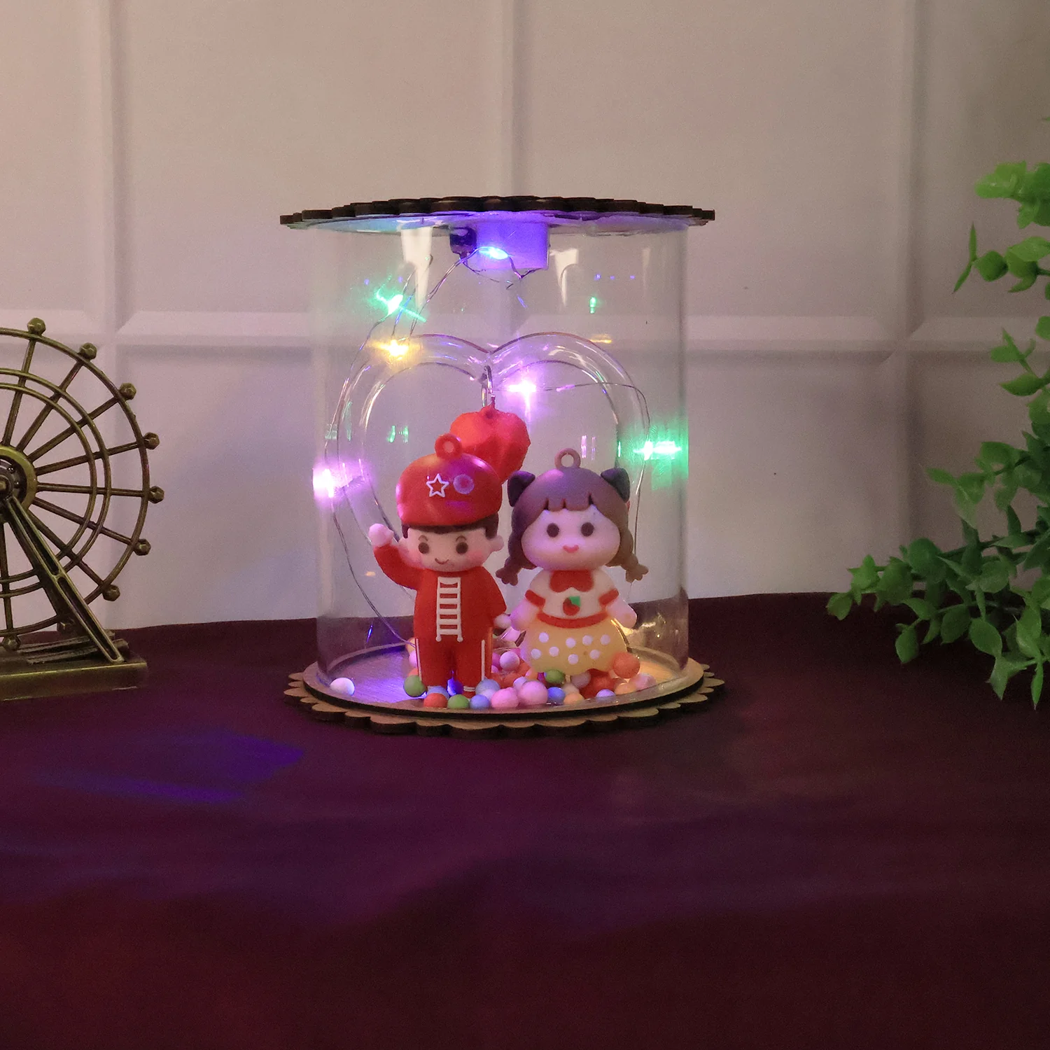 Cute LED Light Figurine Snow Globe (1 Pc) - Image 4