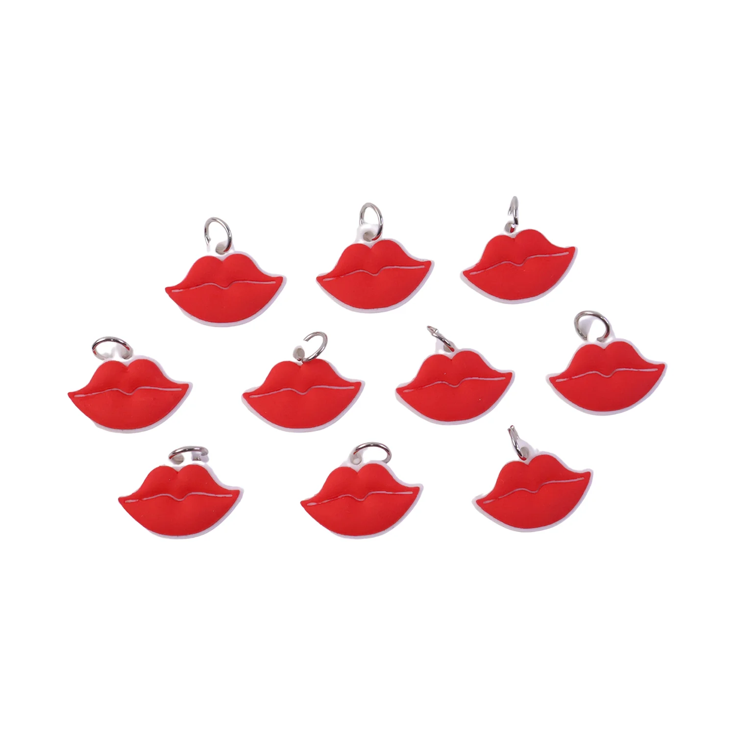 Cute Lips Shape Bag Charm Keychain Set (10 Pc) - Image 4