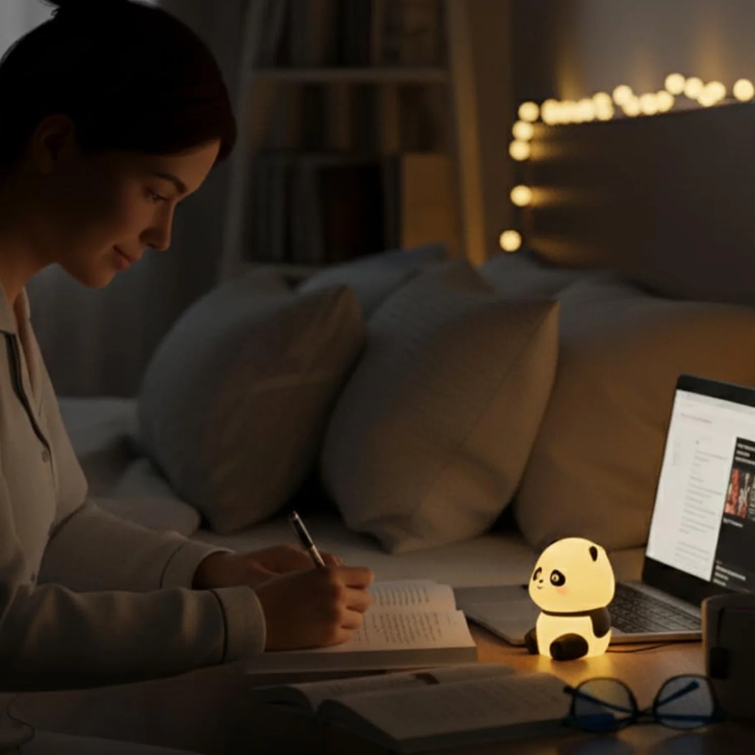 Cute Mini Panda Night Light Lamp (1 Pc) - Image 4