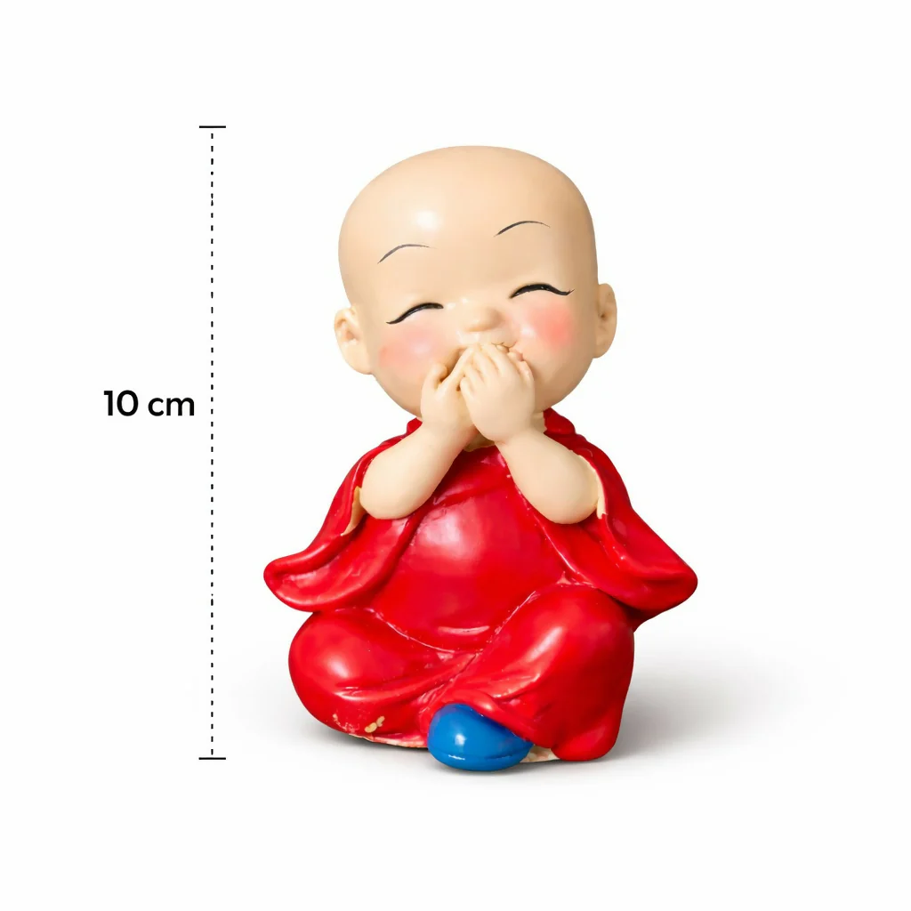 Cute Monk Showpiece Laughing Baby Figurine for Home & Desk Decor - Image 5