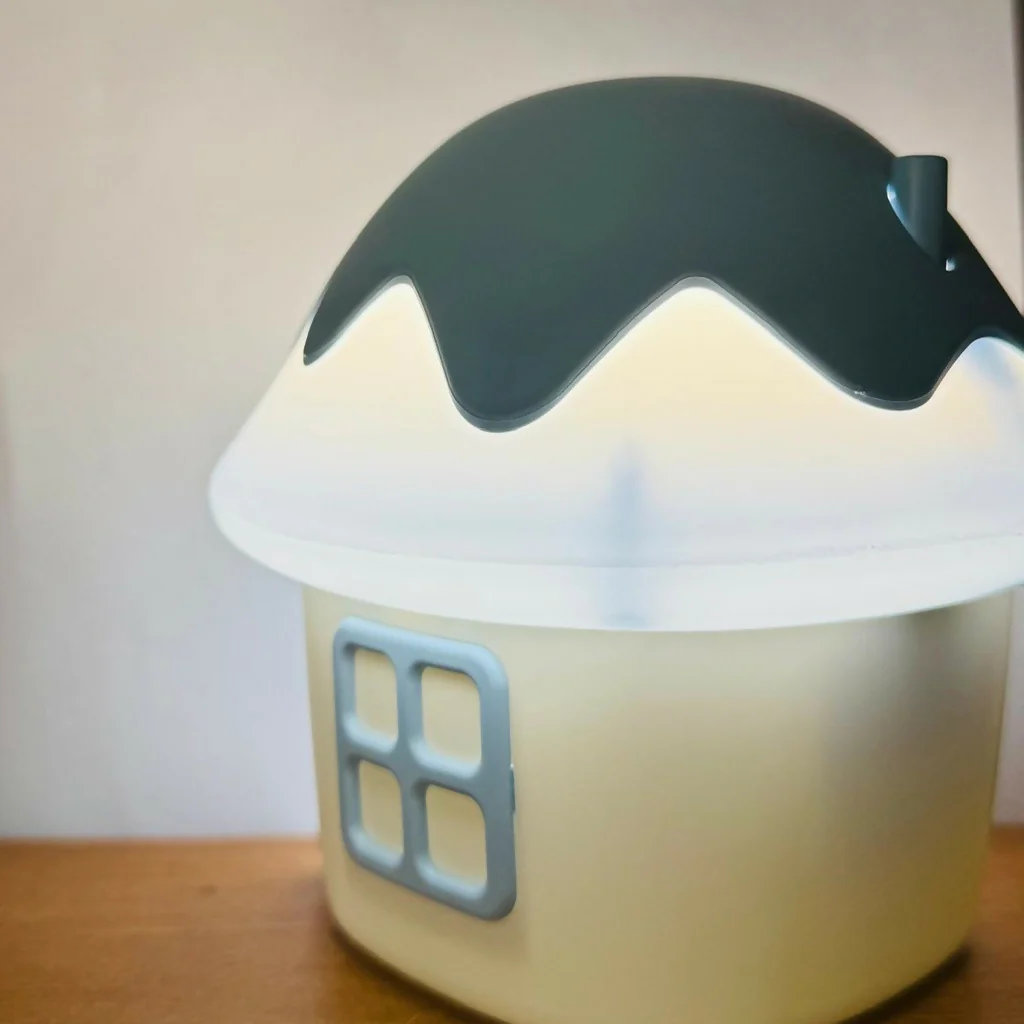 Cute Mushroom House LED Night Lamp with Cartoon Figure for Kids Room - Image 2