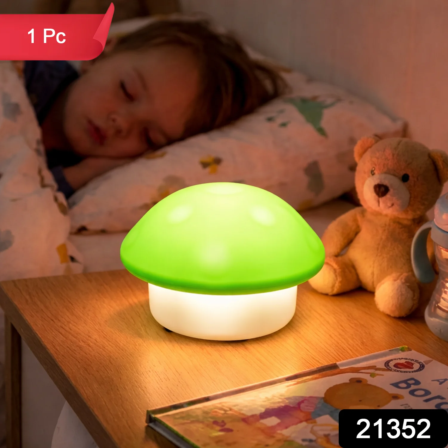 Cute Mushroom Shape LED Night Lamp (1 Pc) - Image 2