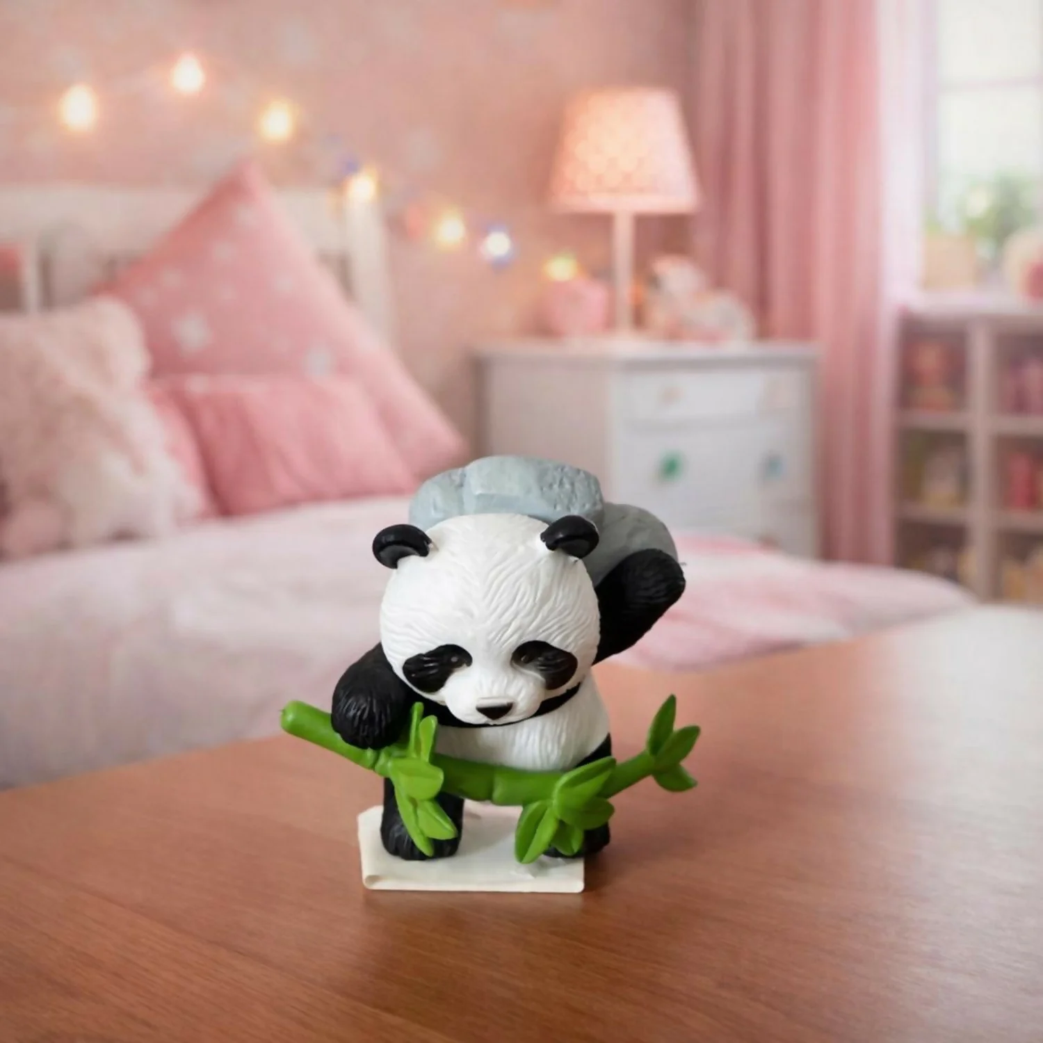 Cute Panda Bamboo poly-resin Showpiece | Mini Decorative Panda Figurine for Home - Image 4