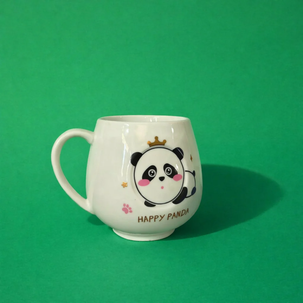 Cute Panda Ceramic Coffee Mug, Cartoon Printed Tea Cup - Image 2
