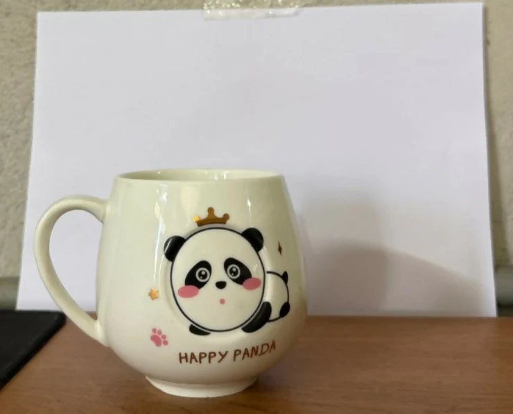 Cute Panda Ceramic Coffee Mug, Cartoon Printed Tea Cup - Image 5