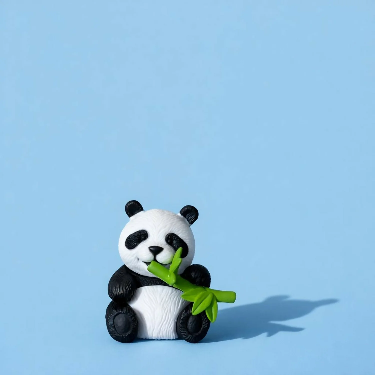 Cute Panda Eating Bamboo poly-resin Showpiece | Mini Panda Decorative Figurine - Image 2