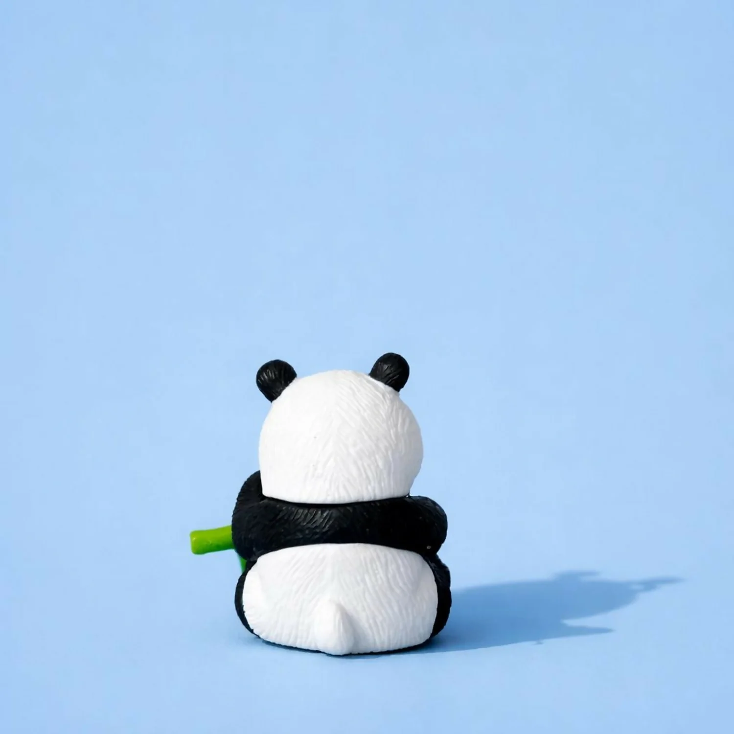 Cute Panda Eating Bamboo poly-resin Showpiece | Mini Panda Decorative Figurine - Image 3