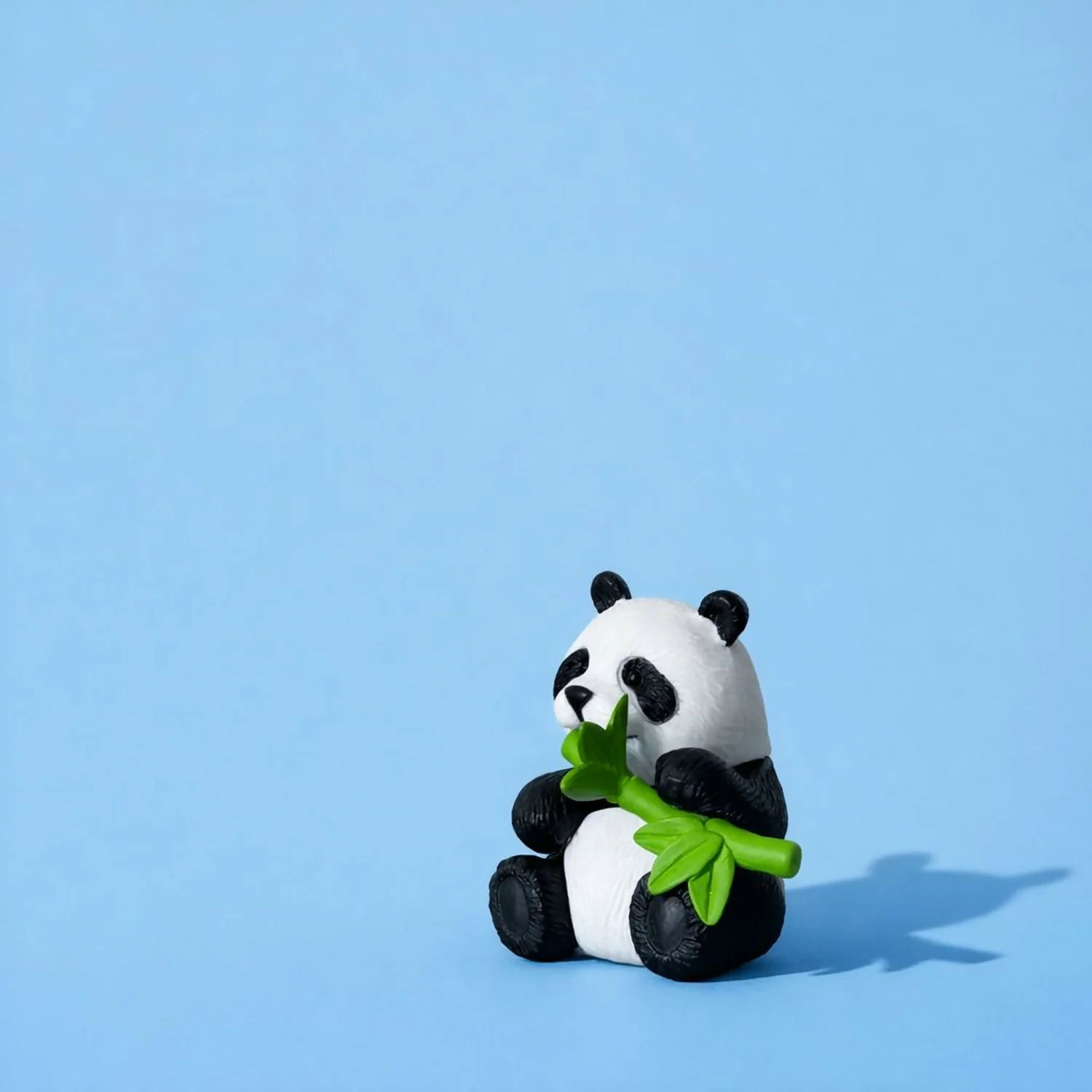 Cute Panda Eating Bamboo poly-resin Showpiece | Mini Panda Decorative Figurine - Image 4