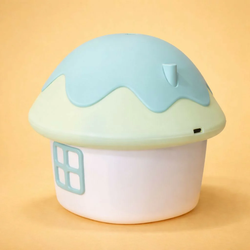 Cute Panda in a Mushroom LED Night Lamp for Kids Bedroom USB Rechargeable - Image 4