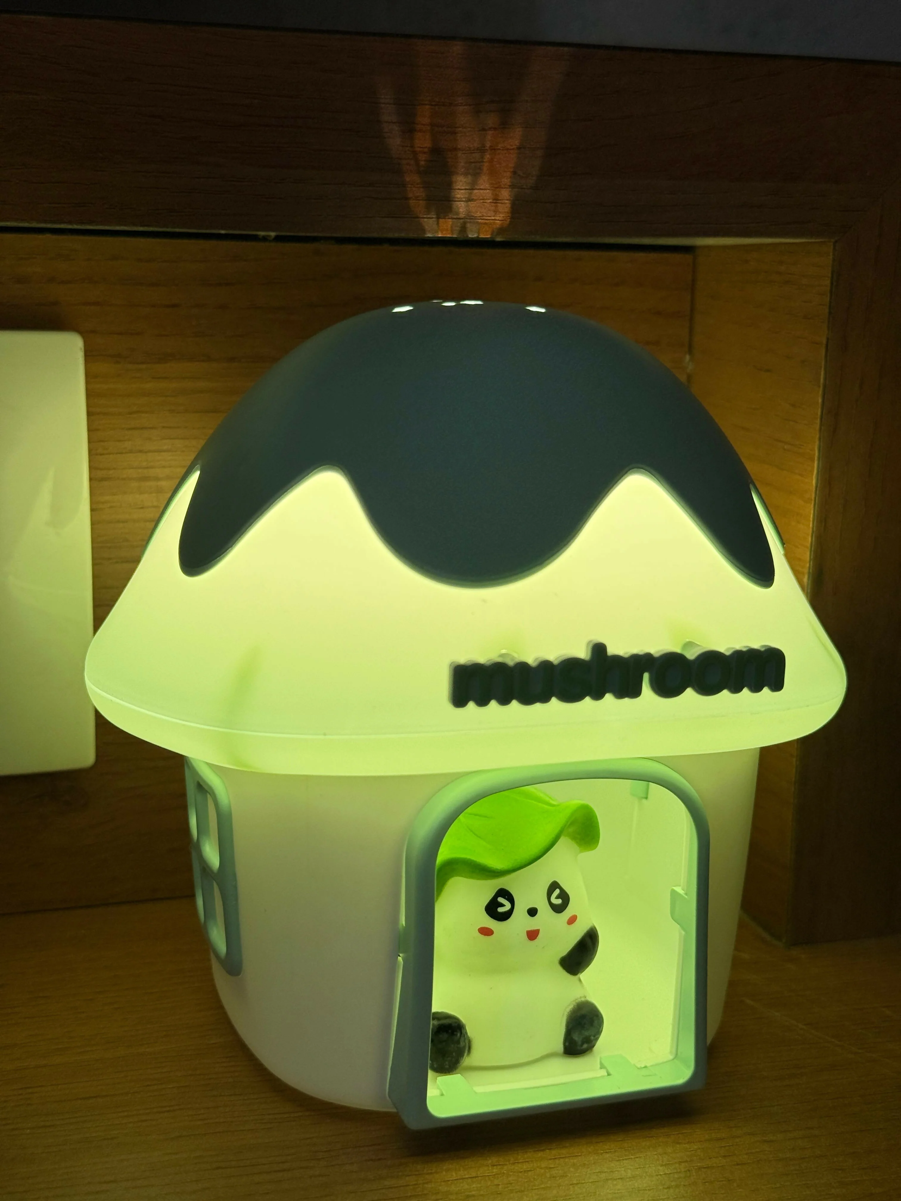 Cute Panda in a Mushroom LED Night Lamp for Kids Bedroom USB Rechargeable - Image 5