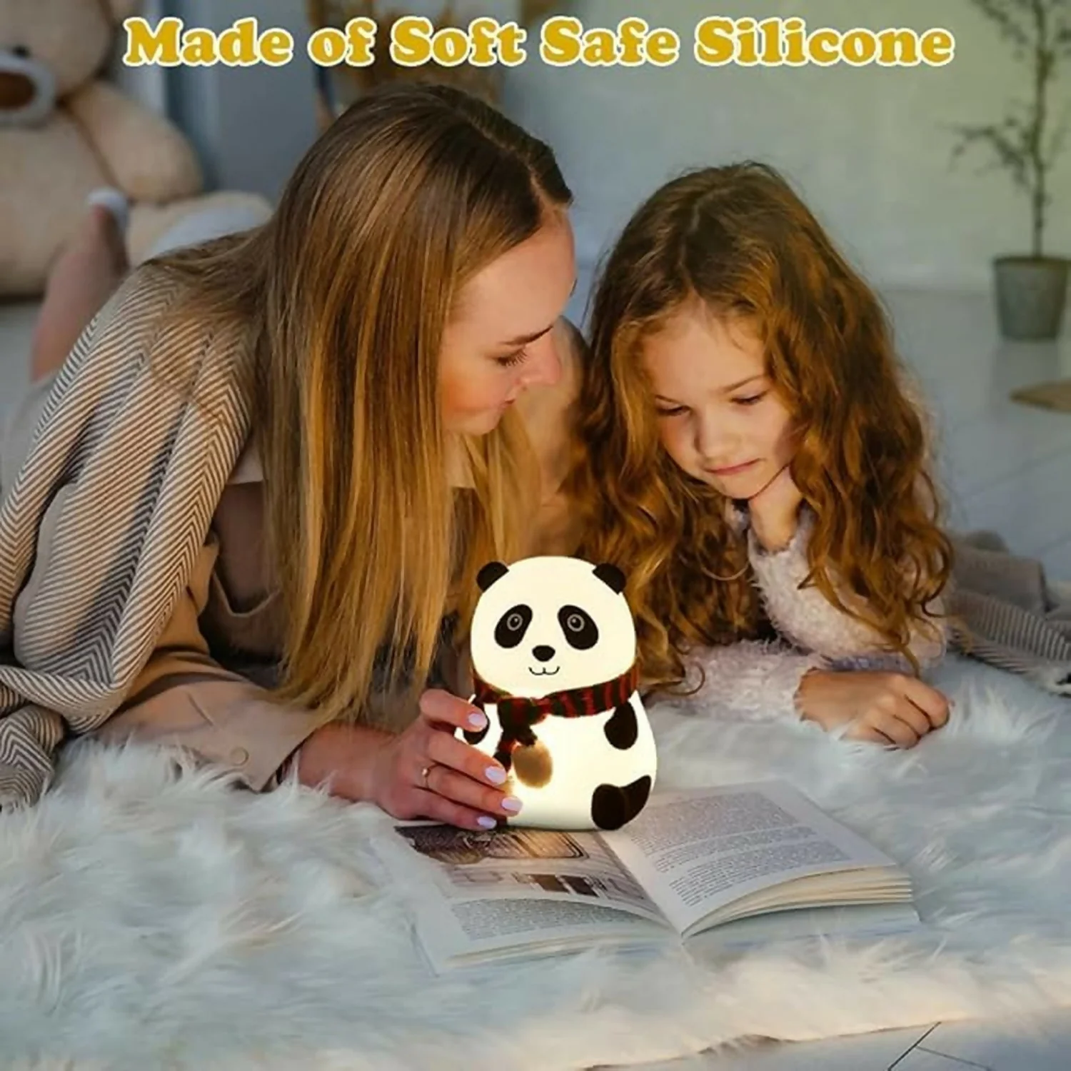 Cute Panda LED Night Lamp with Touch Control for Kids Bedroom & Gifting - Image 5