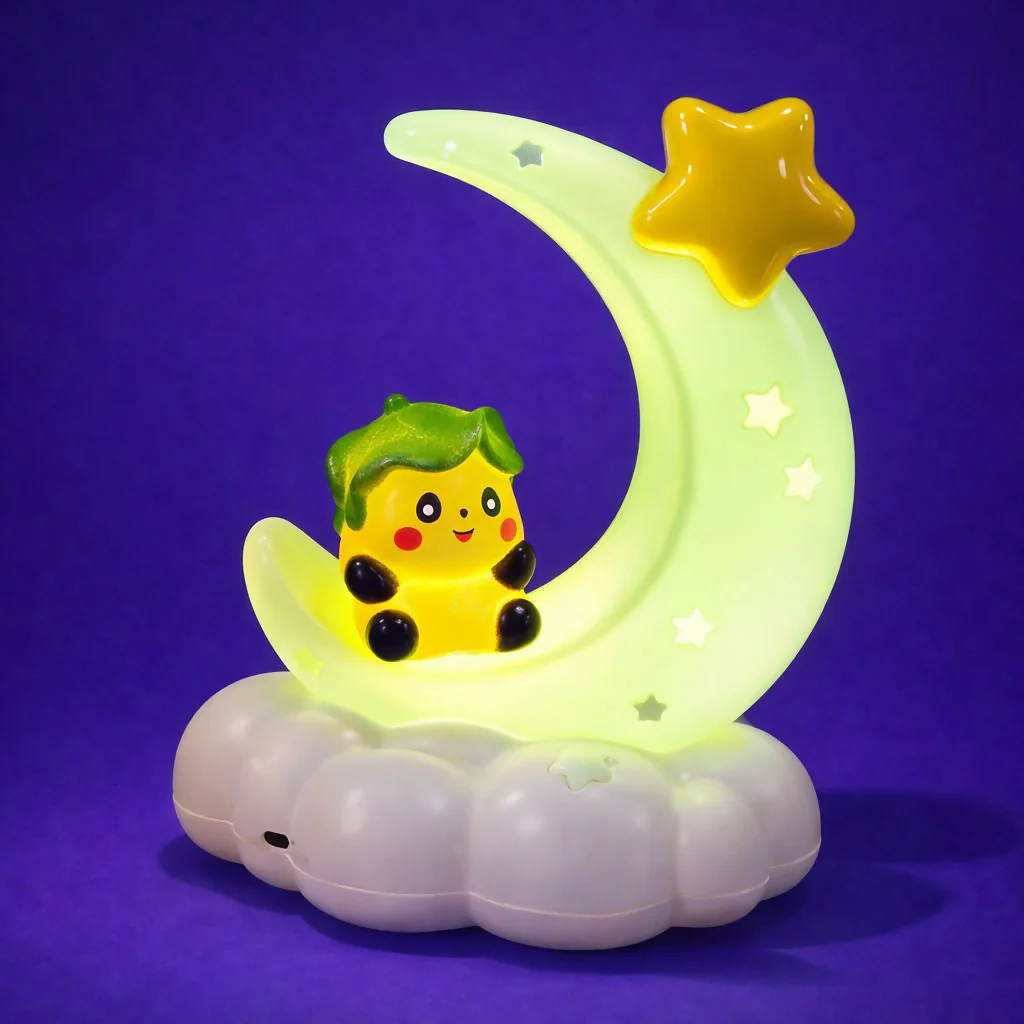 Cute Panda Moon Star Kids Night Lamp with Soft LED Bedside Light - Image 3