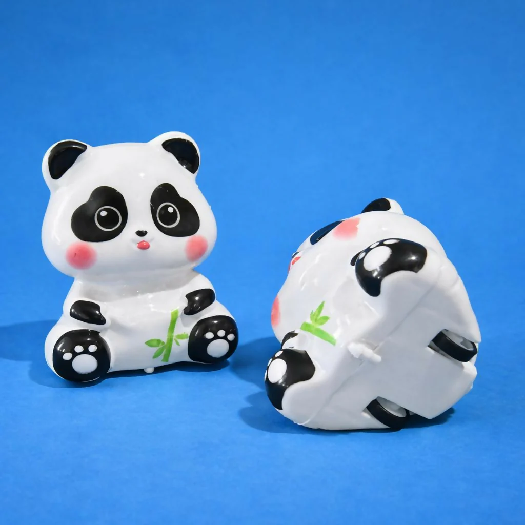 Cute Panda Pull Back Toy Car for Kids Fun Mini Cartoon Toy - Image 2