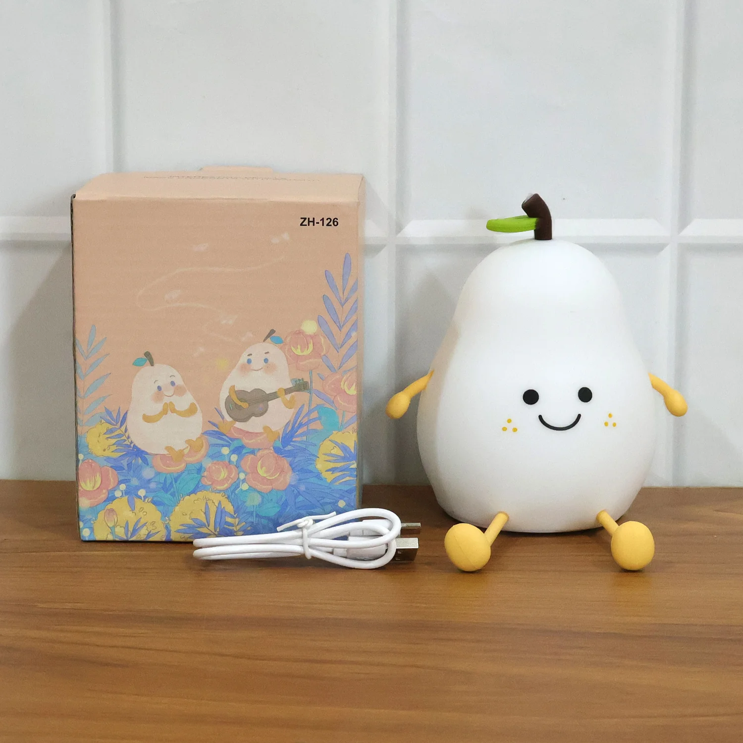 Cute Pear Shape Silicone Night Lamp With Multi Color Changing Mode (1 Pc) - Image 10