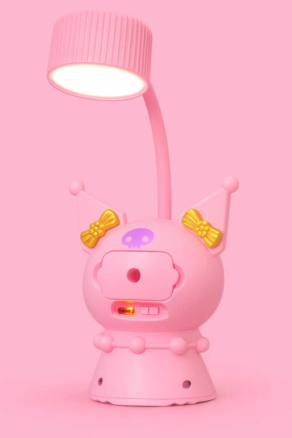 Cute Pink Character LED Table Lamp with Night Light & USB Charging - Image 4
