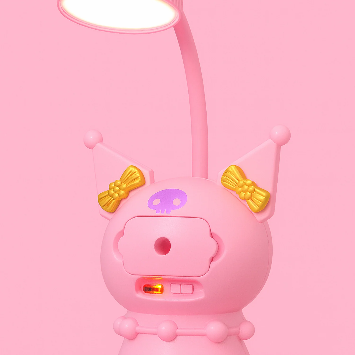 Cute Pink Character LED Table Lamp with Night Light & USB Charging - Image 5