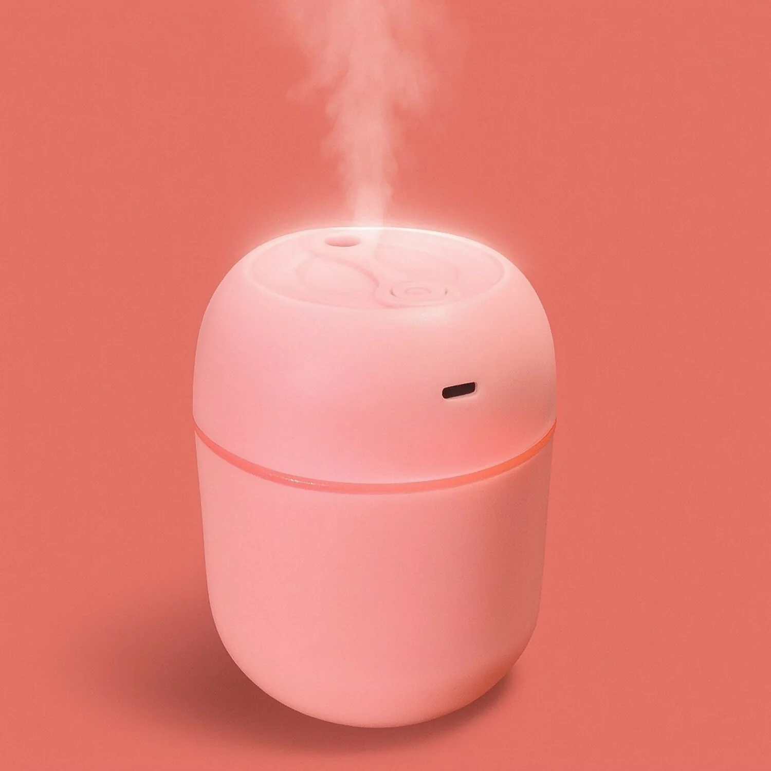 Cute Pink USB Humidifier with Night Light & Dual Spray for Home & Office - Image 2
