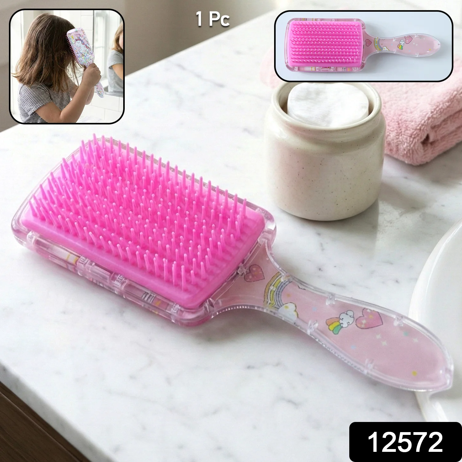 Cute Printed Kids Hairbrush / Comb (1 Pc) - Image 2