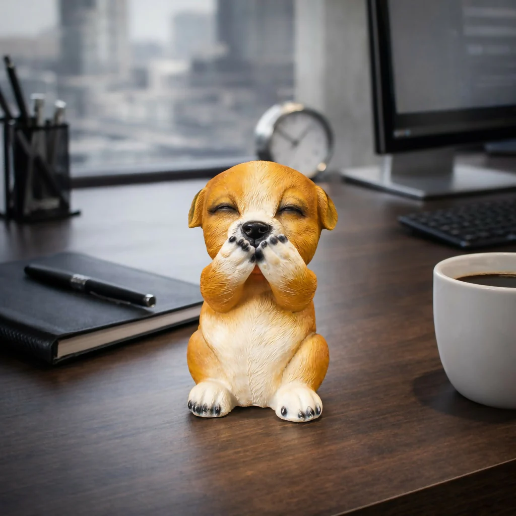 Cute Puppy Dog Showpiece Decorative Figurine for Home & Desk Decor - Image 3