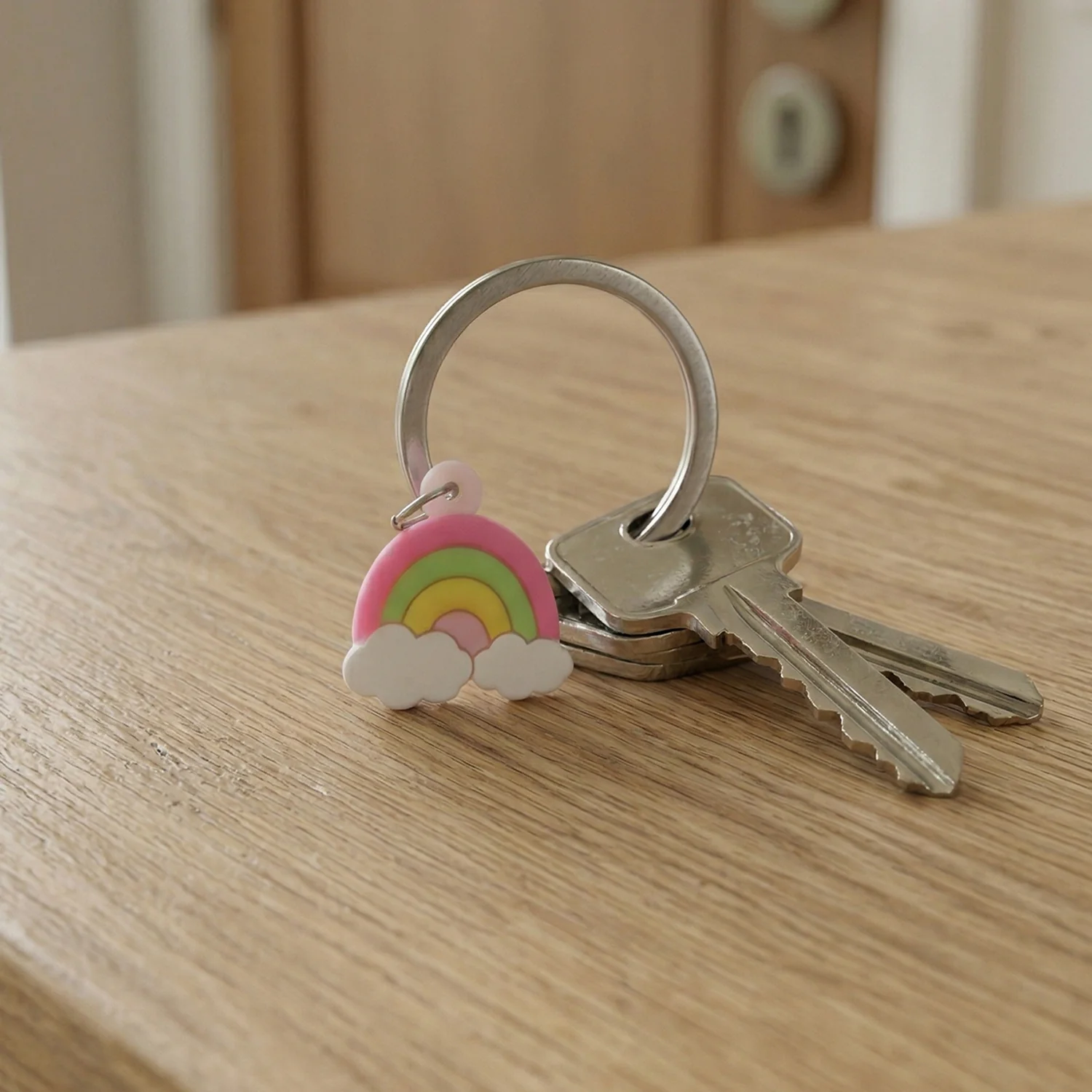 Cute Rainbow Cloud Bag Charm Keychain Set (10 Pc) - Image 3