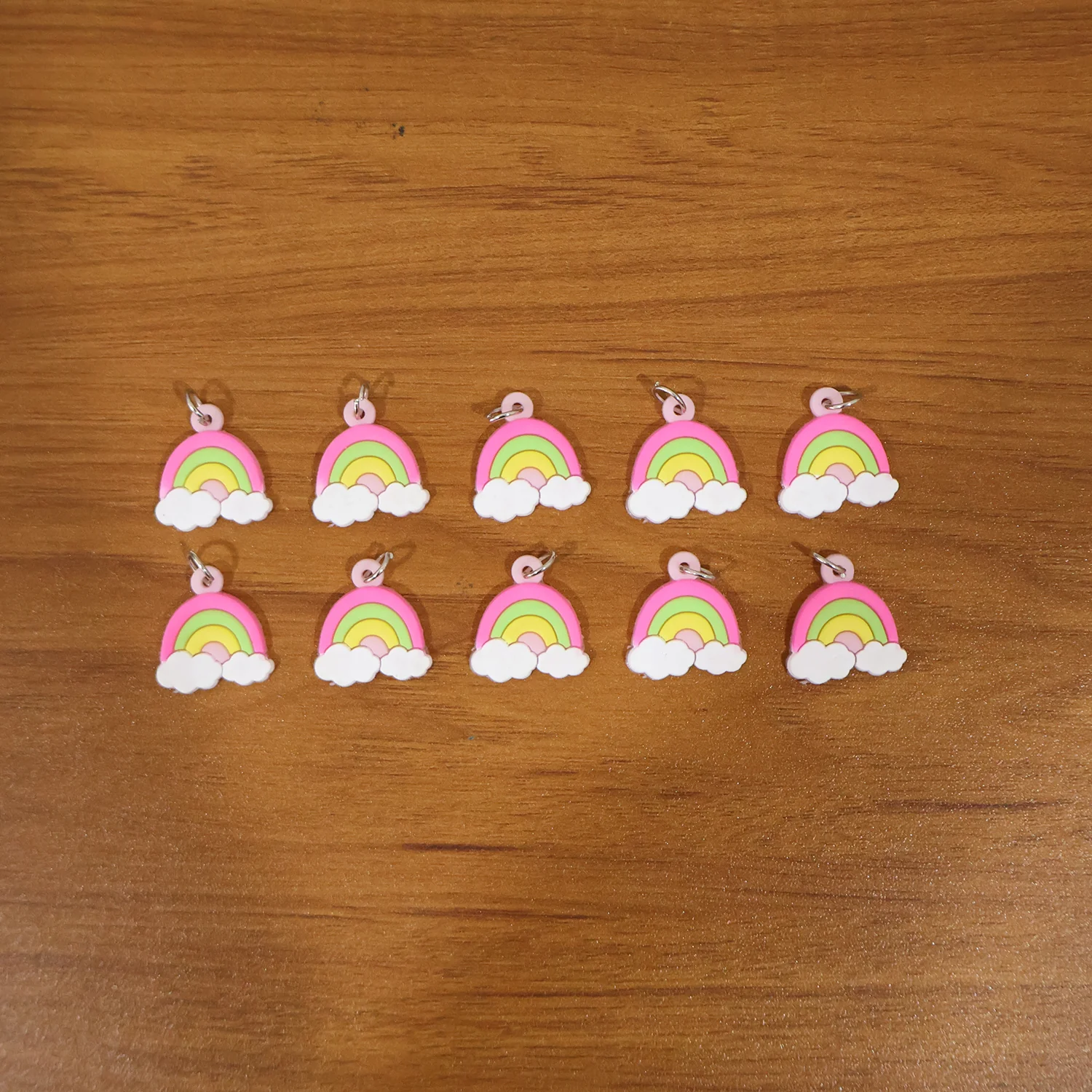 Cute Rainbow Cloud Bag Charm Keychain Set (10 Pc) - Image 8