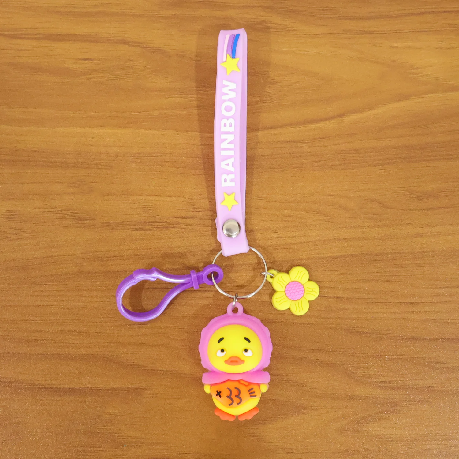 Cute Rainbow Strap Cartoon Duck Keychain (1 Pc) - Image 7