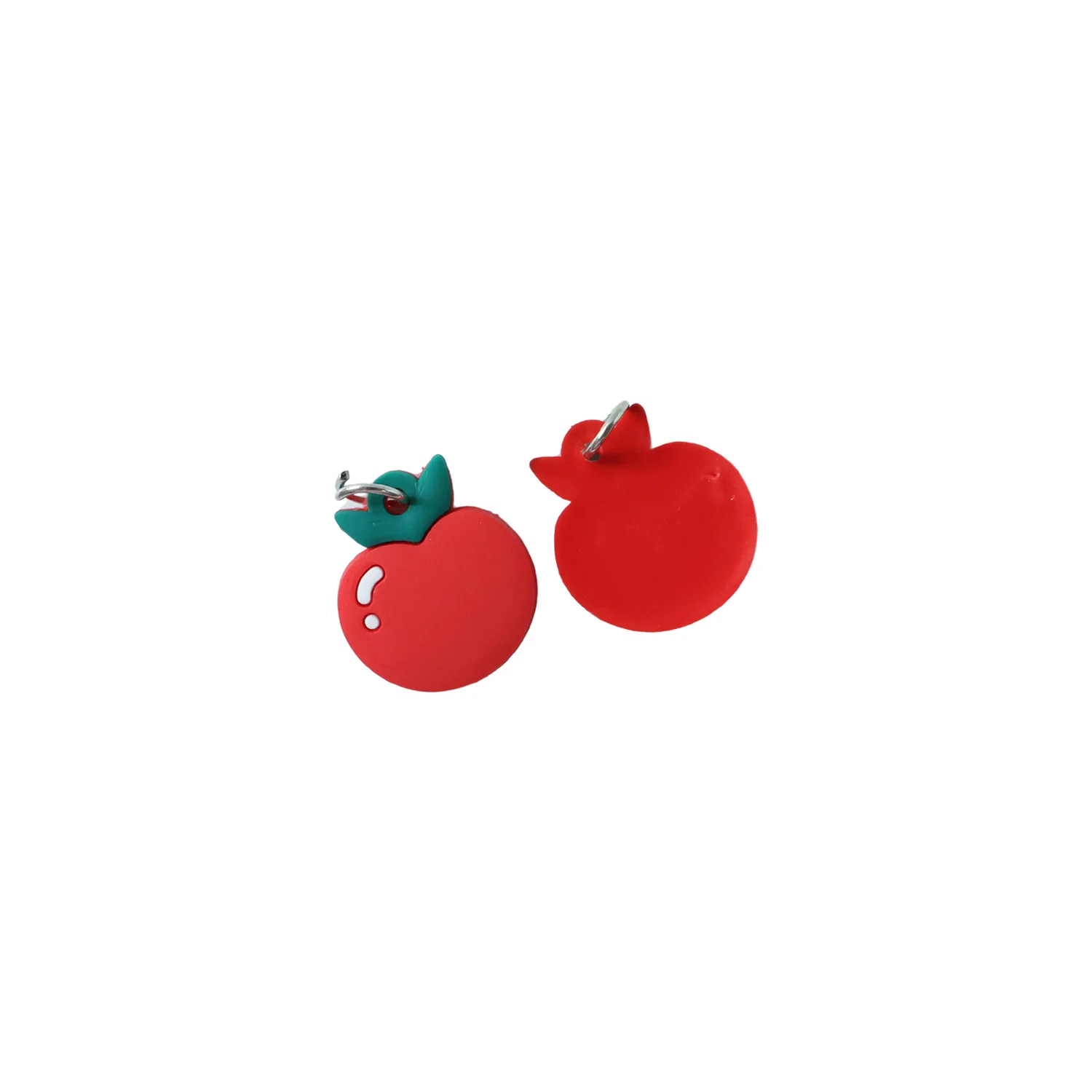 Cute Red Apple Shape Bag Charm Keychain Set (10 Pc) - Image 4