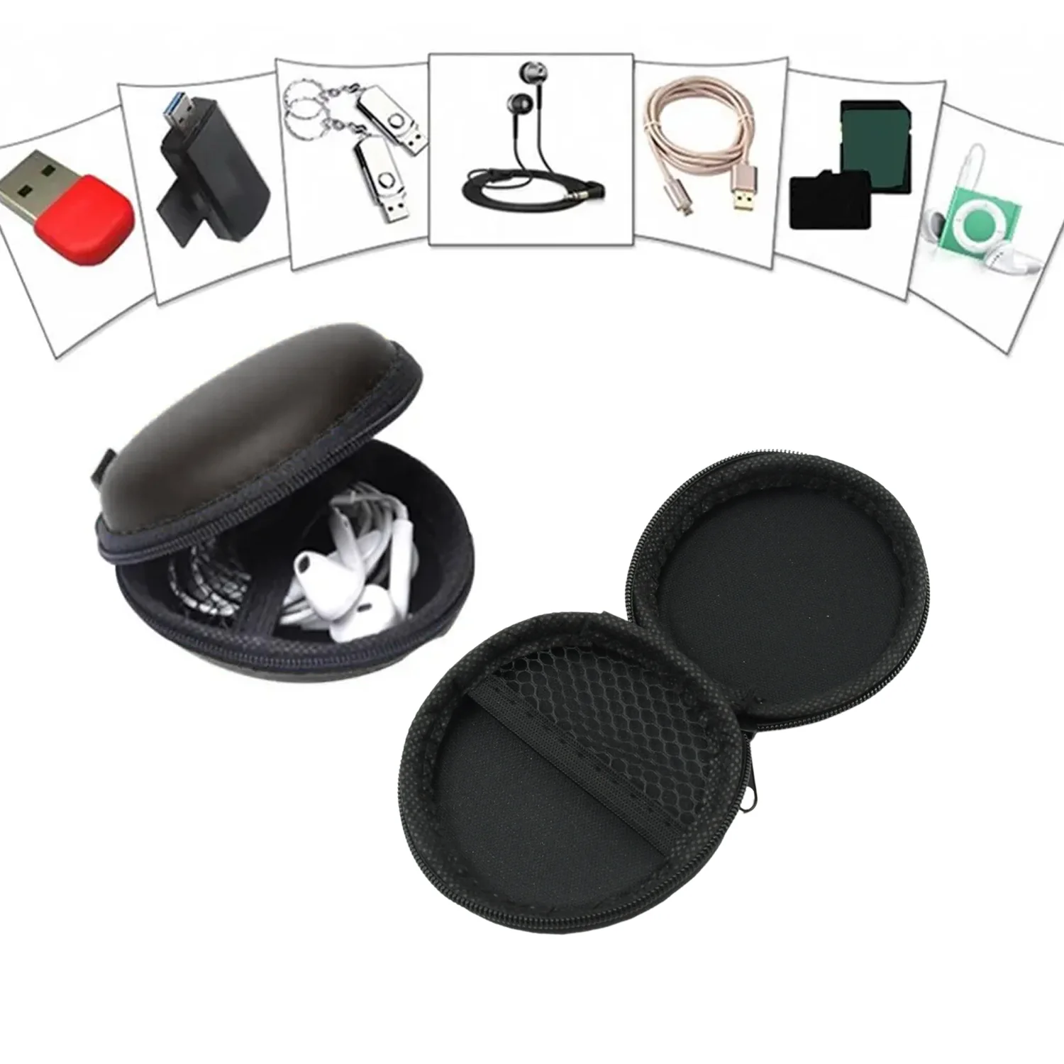 Cute Round Earphone Carrying Case - Multi-Use Pocket Pouch - Image 3